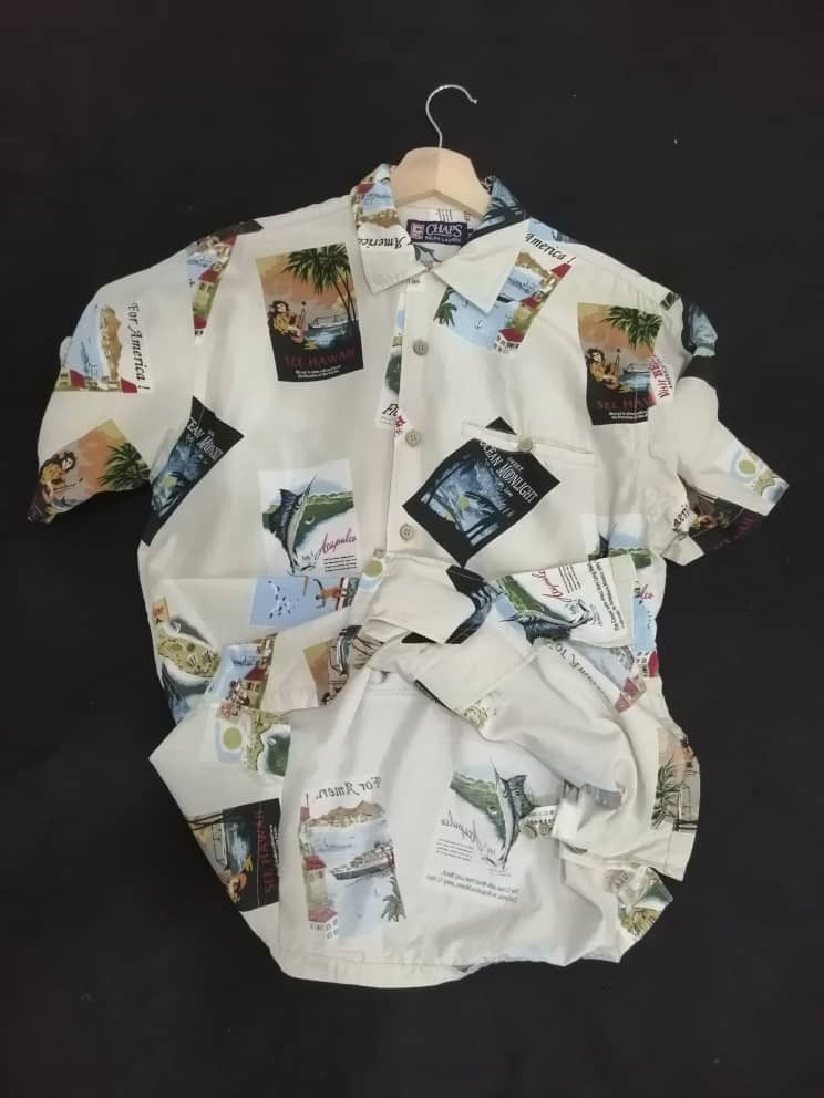Chaps Ralph Lauren RARE🔥Chaps Ralph Lauren Shirt Hawaii Over print Design Size US M / EU 48-50 / 2 - 8 Thumbnail