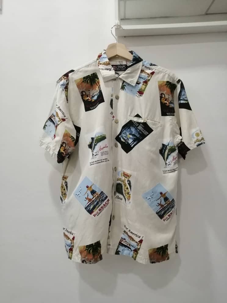 Chaps Ralph Lauren RARE🔥Chaps Ralph Lauren Shirt Hawaii Over print Design Size US M / EU 48-50 / 2 - 1 Thumbnail