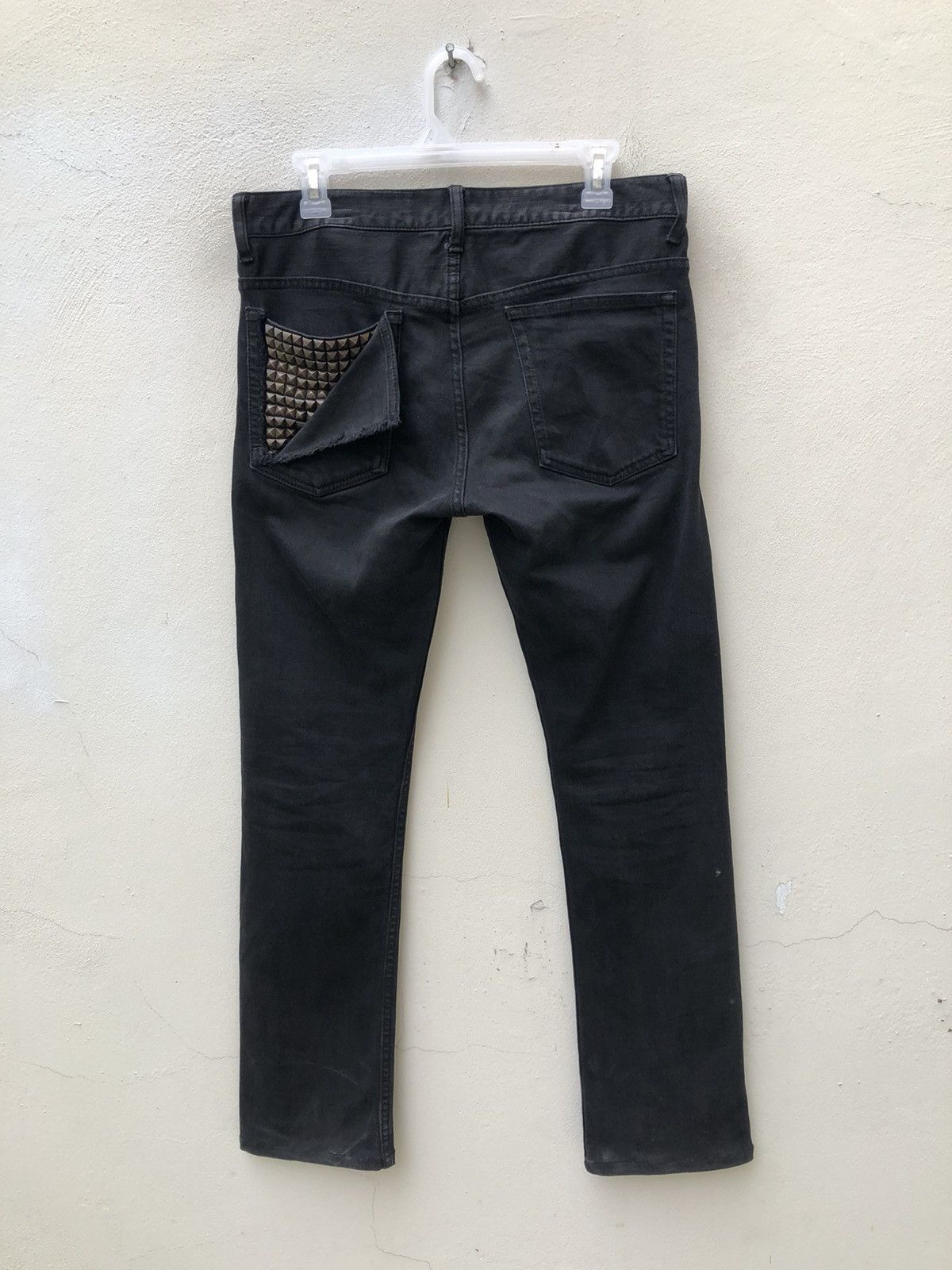 Vintage Cockies Japan Riveted Faded Black Denim Jeans Size US 30 / EU 46 - 8 Thumbnail