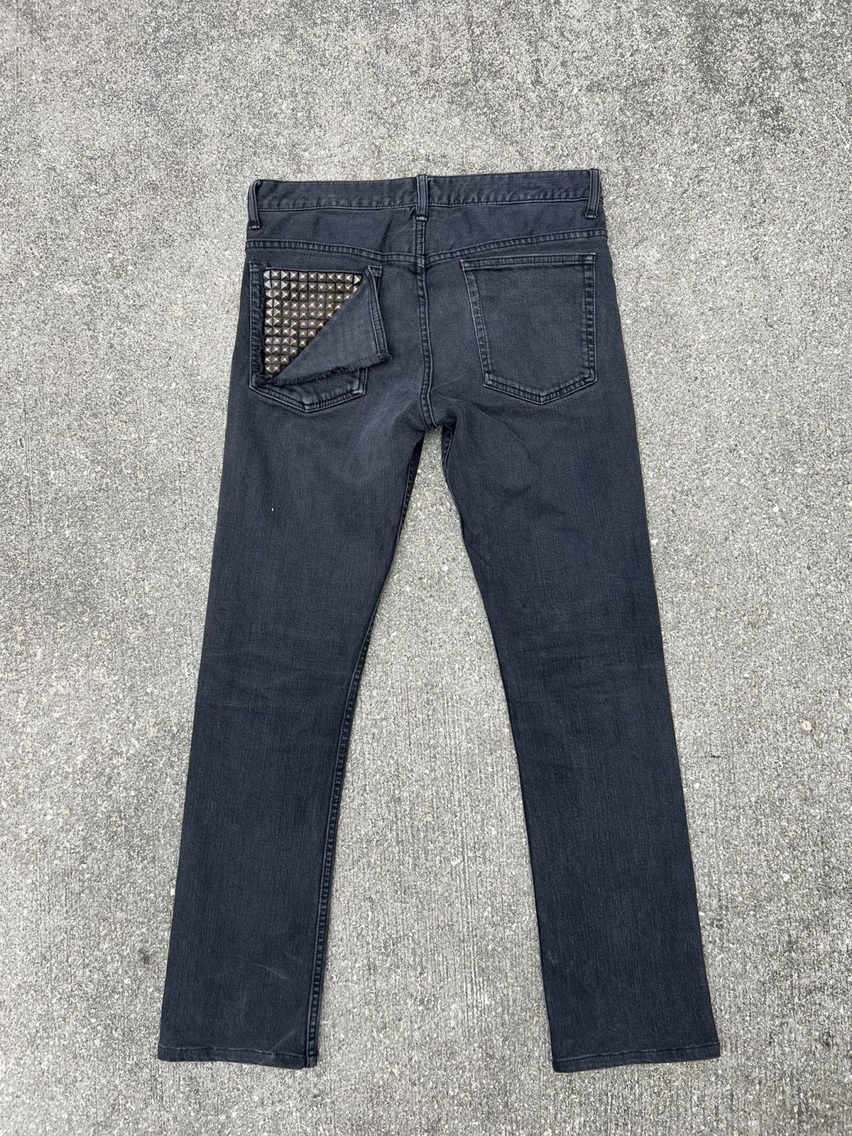 Vintage Cockies Japan Riveted Faded Black Denim Jeans Size US 30 / EU 46 - 22 Thumbnail