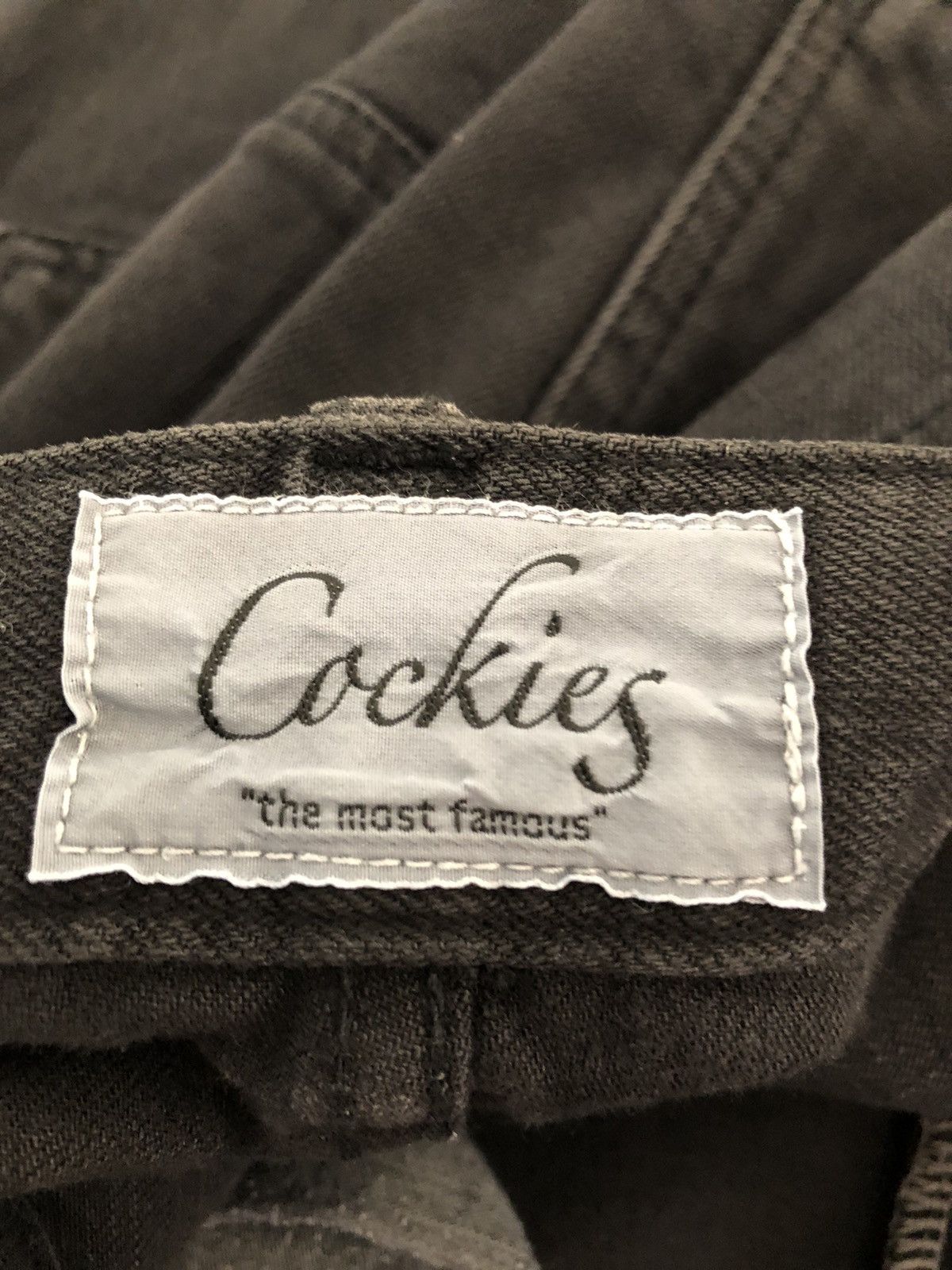 Vintage Cockies Japan Riveted Faded Black Denim Jeans Size US 30 / EU 46 - 15 Thumbnail