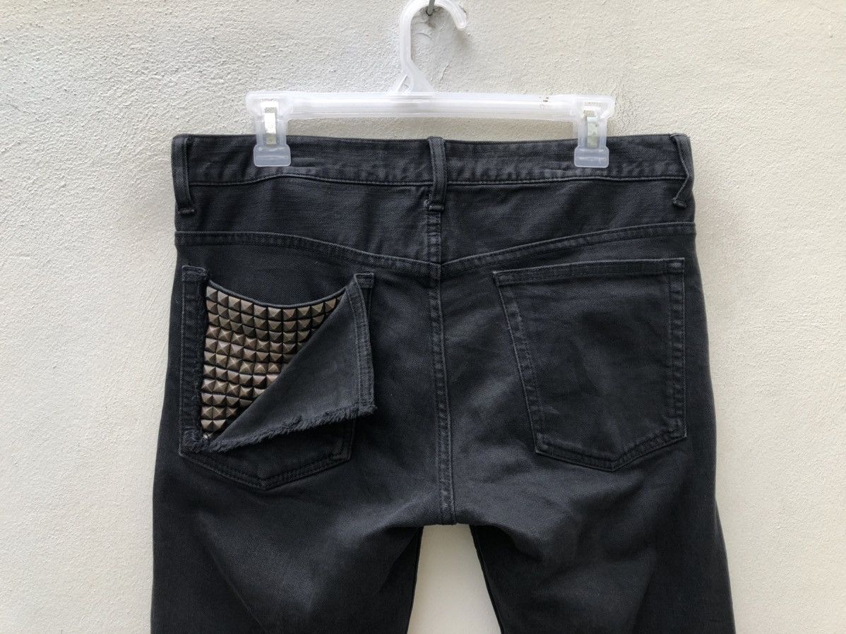 Vintage Cockies Japan Riveted Faded Black Denim Jeans Size US 30 / EU 46 - 9 Thumbnail