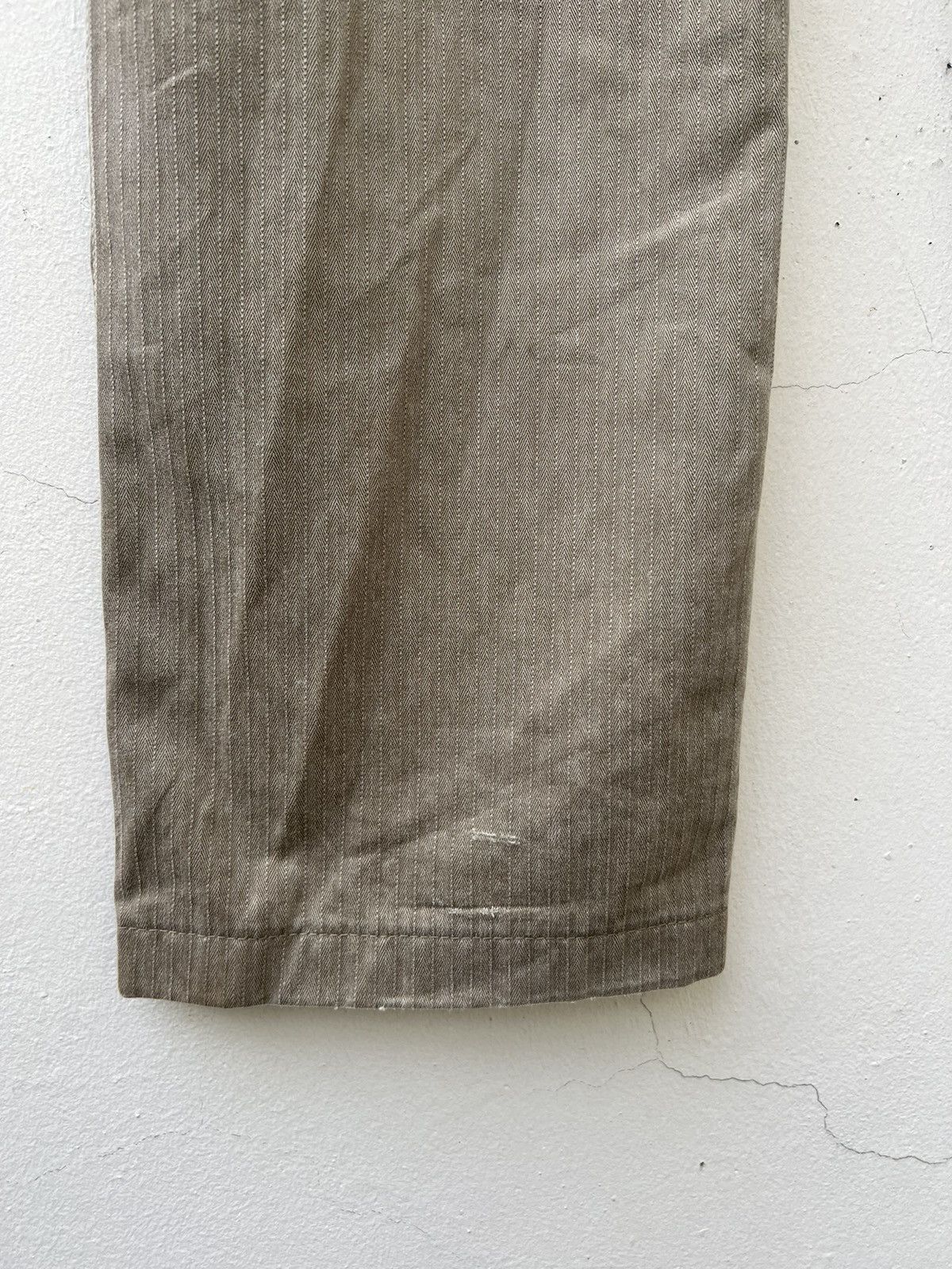 Journal Standard VTG JS Japan Sun Fade Olive Green HBT Striped Cargo Trouser Size US 30 / EU 46 - 16 Thumbnail