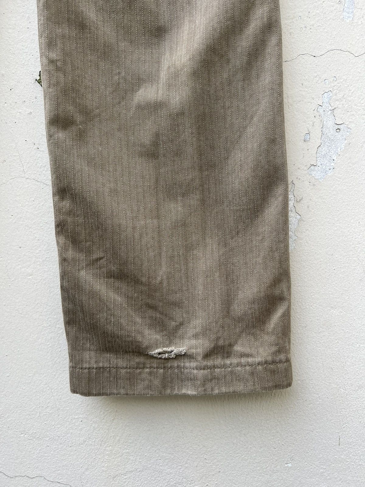 Journal Standard VTG JS Japan Sun Fade Olive Green HBT Striped Cargo Trouser Size US 30 / EU 46 - 20 Thumbnail