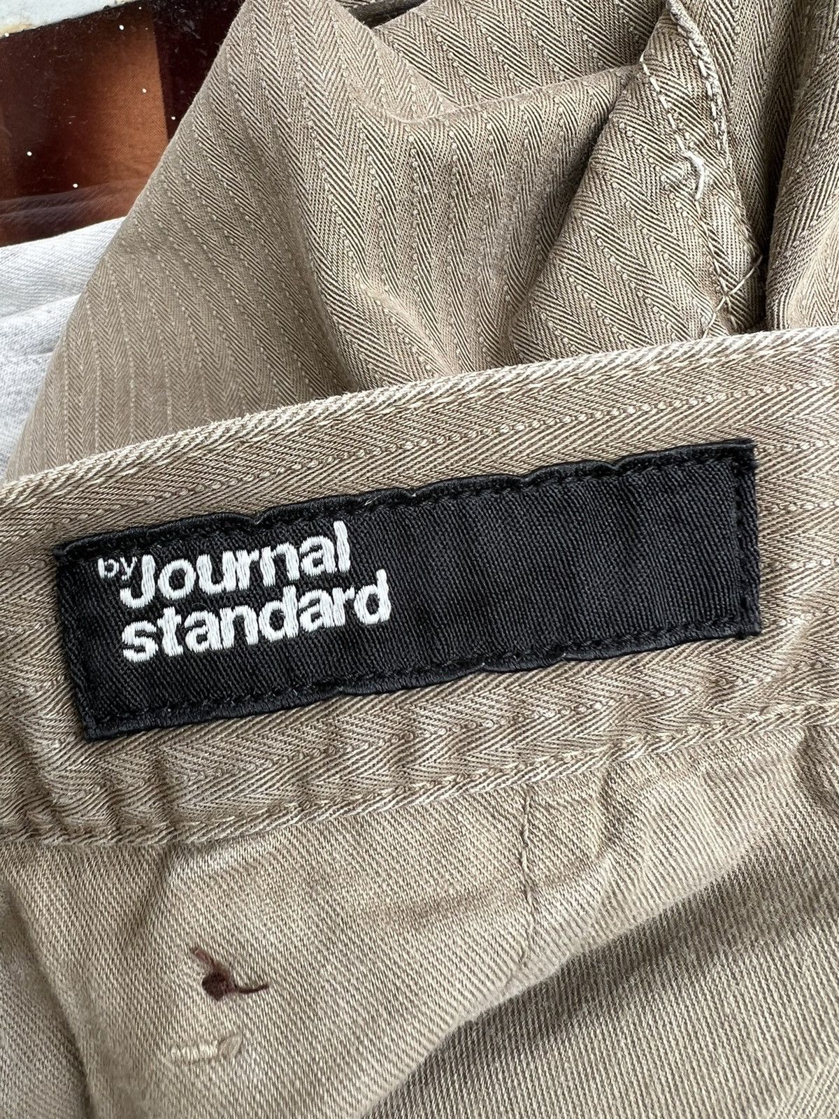 Journal Standard VTG JS Japan Sun Fade Olive Green HBT Striped Cargo Trouser Size US 30 / EU 46 - 23 Thumbnail