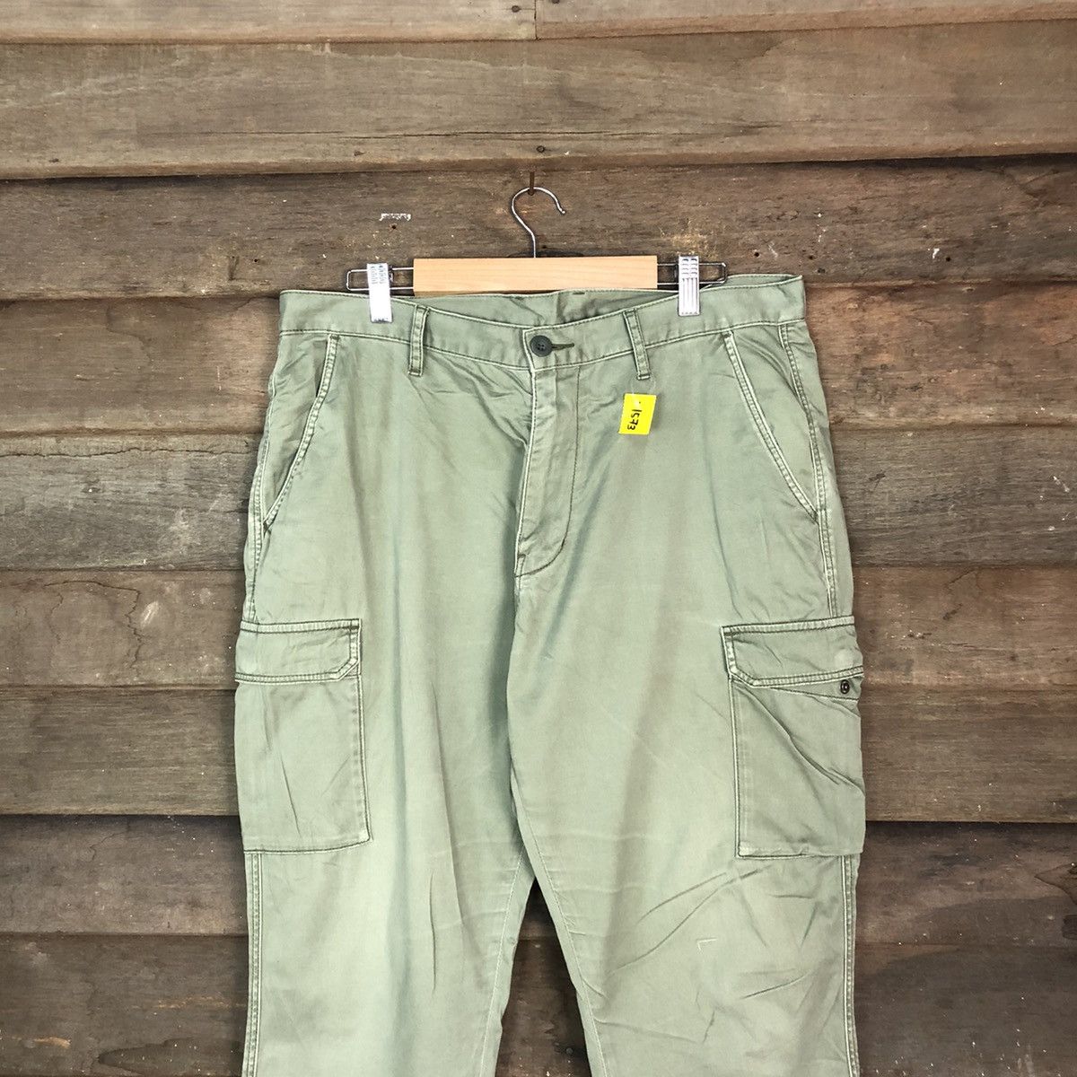 Faded Glory DLL Japan faded Green Cargo Multipocket Pants #1573 Size US 34 / EU 50 - 2 Thumbnail