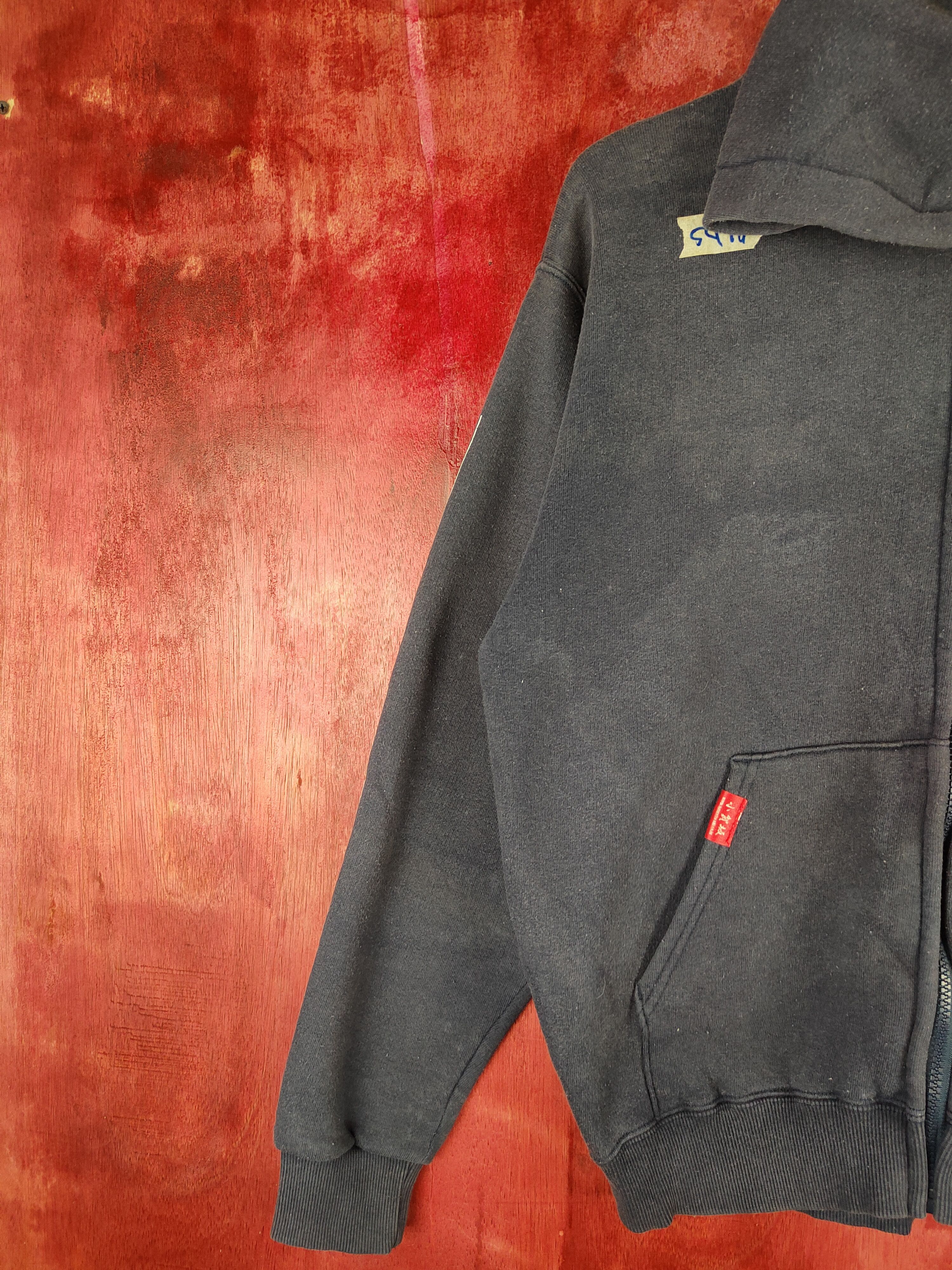 Japanese Brand DL Ogasaka Dark Blue Faded Hoodie Sweater #5478 Size US M / EU 48-50 / 2 - 3 Thumbnail