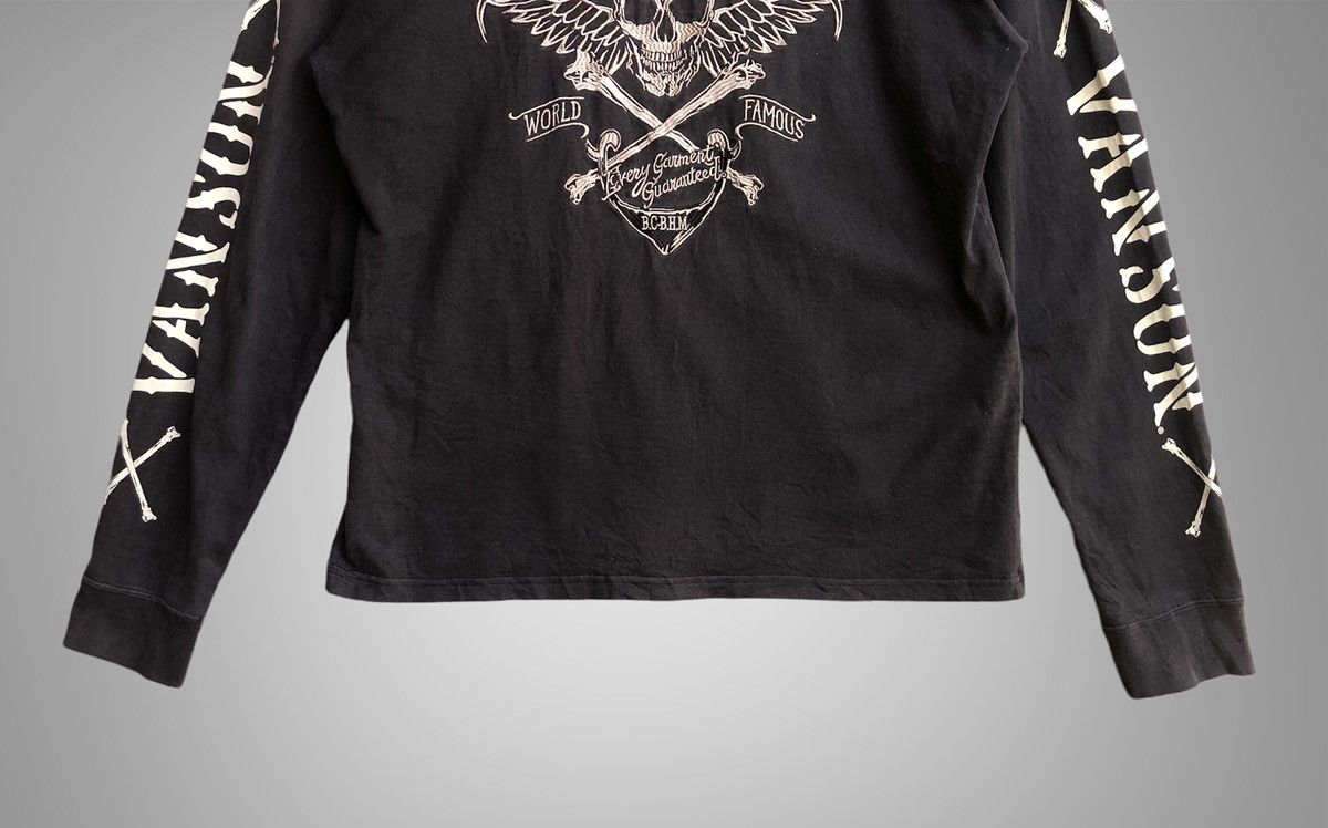 ICON Motorsports × Vanson Leathers × Vintage Vintage Vanson Leather Embroidery Skull Head Long Sleeve Tee Size US XL / EU 56 / 4 - 10 Thumbnail