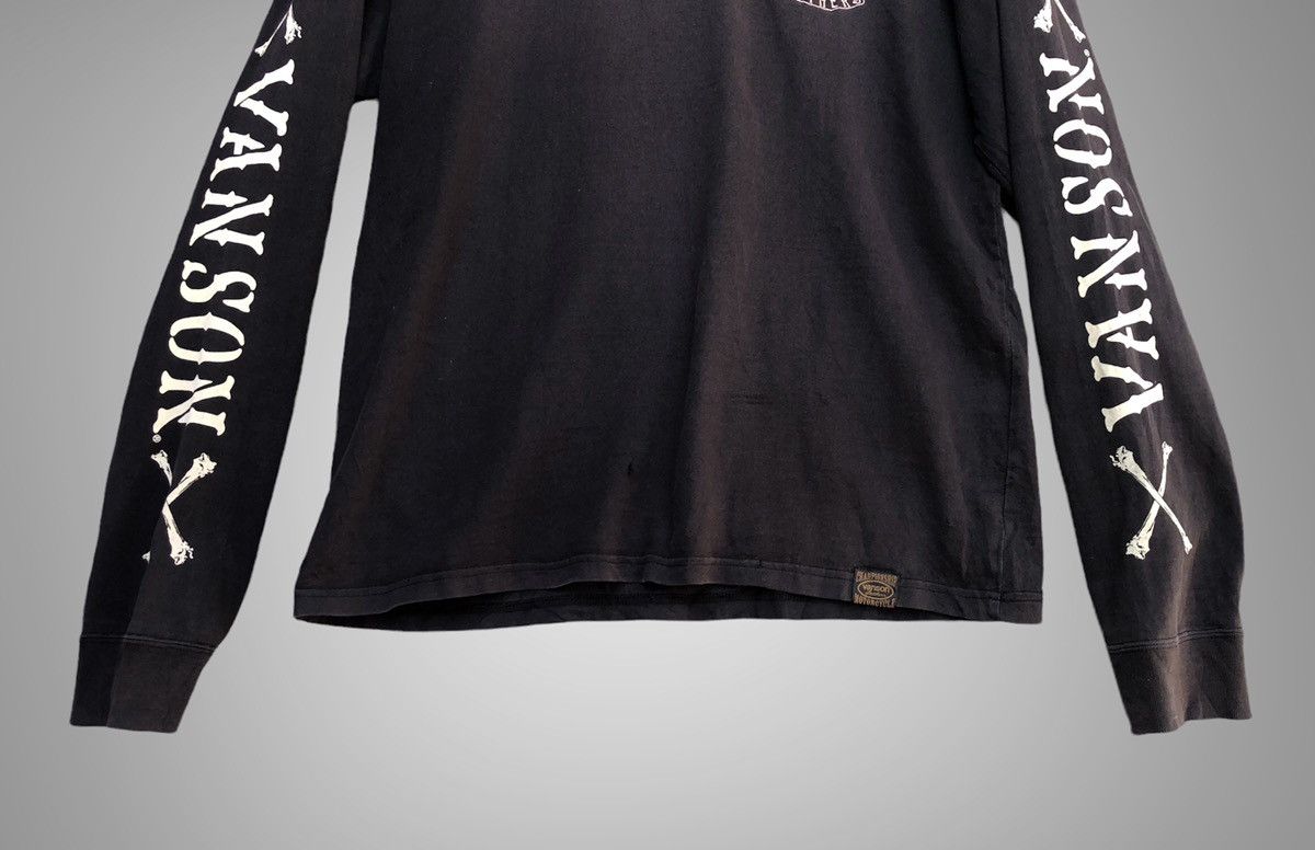 ICON Motorsports × Vanson Leathers × Vintage Vintage Vanson Leather Embroidery Skull Head Long Sleeve Tee Size US XL / EU 56 / 4 - 4 Thumbnail