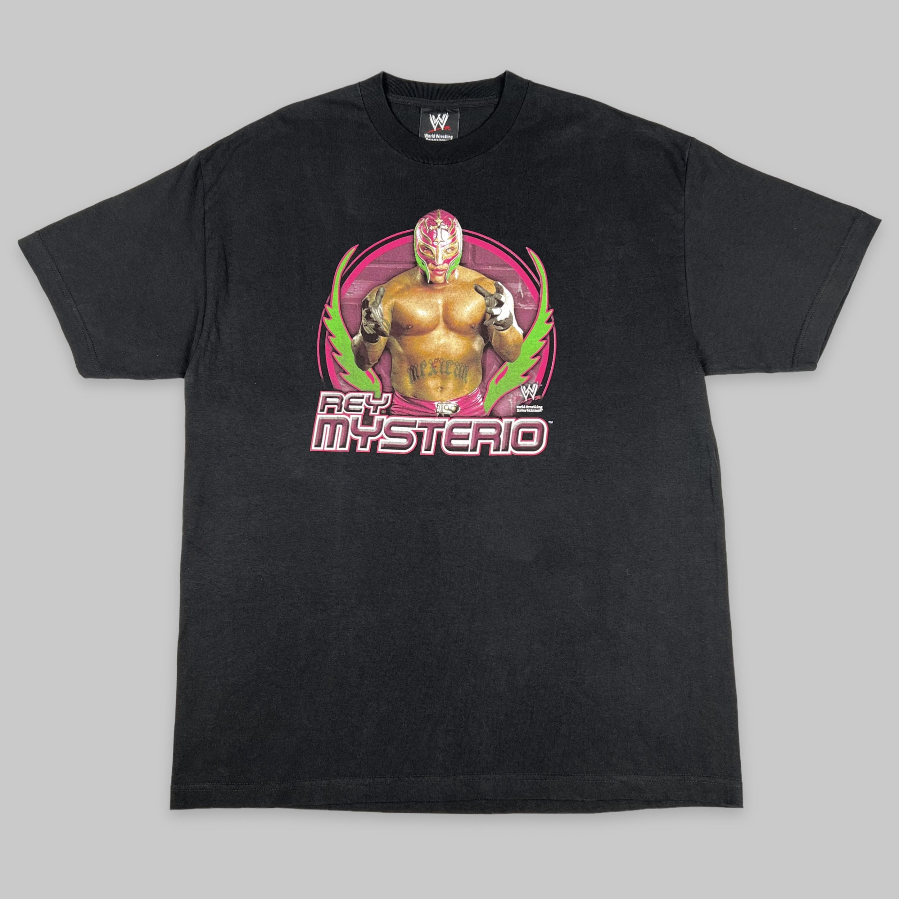 image of Vintage 2005 Rey Mysterio ‘Flying 619’ Wwe Promo T Shirt in Black, Men's (Size XL)