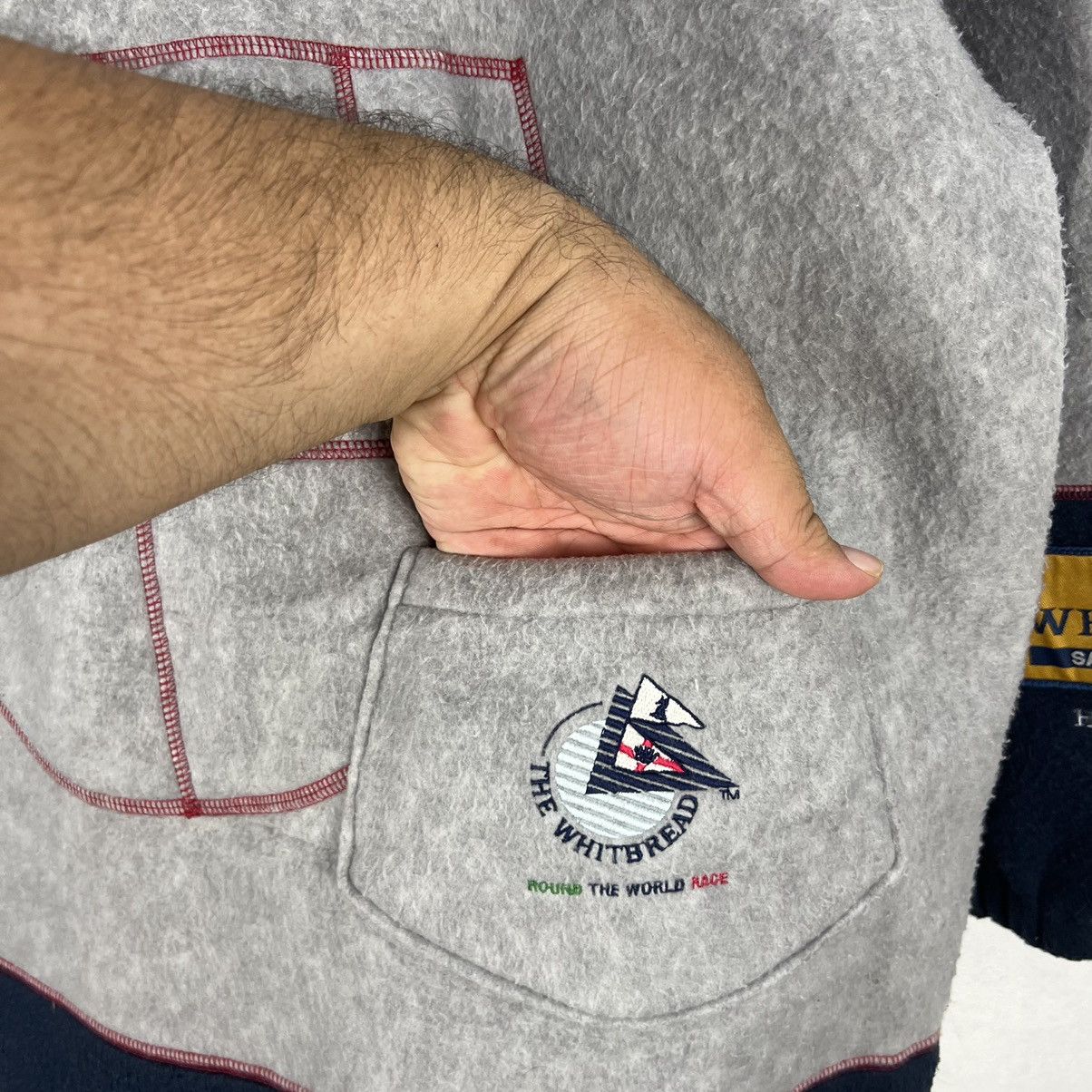 Japanese Brand VINTAGE THE WHITBREAD COLLECTION ROUND THE WORLD FLEECE Size US L / EU 52-54 / 3 - 6 Thumbnail