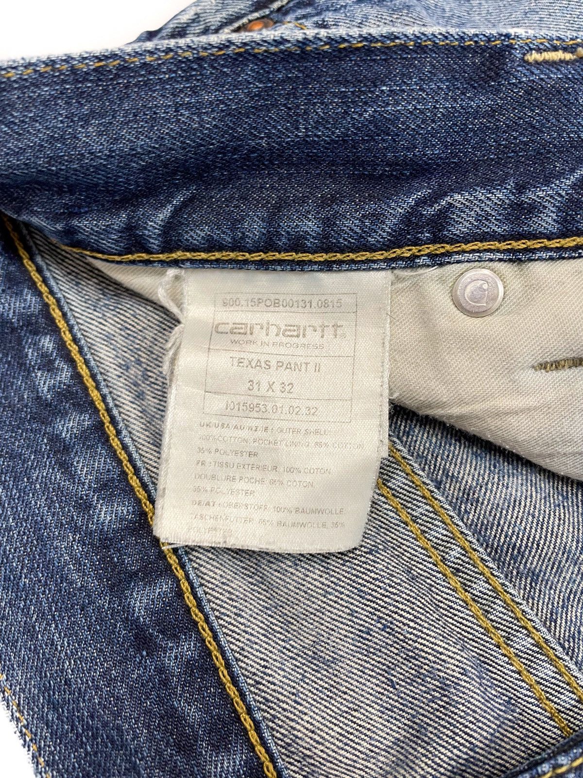 Carhartt 90s Vintage CARHARTT Denim Distressed Trucker Jeans GCS021 Size US 31 - 8 Thumbnail