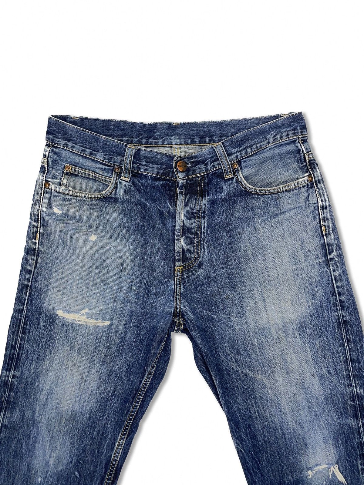 Carhartt 90s Vintage CARHARTT Denim Distressed Trucker Jeans GCS021 Size US 31 - 4 Thumbnail