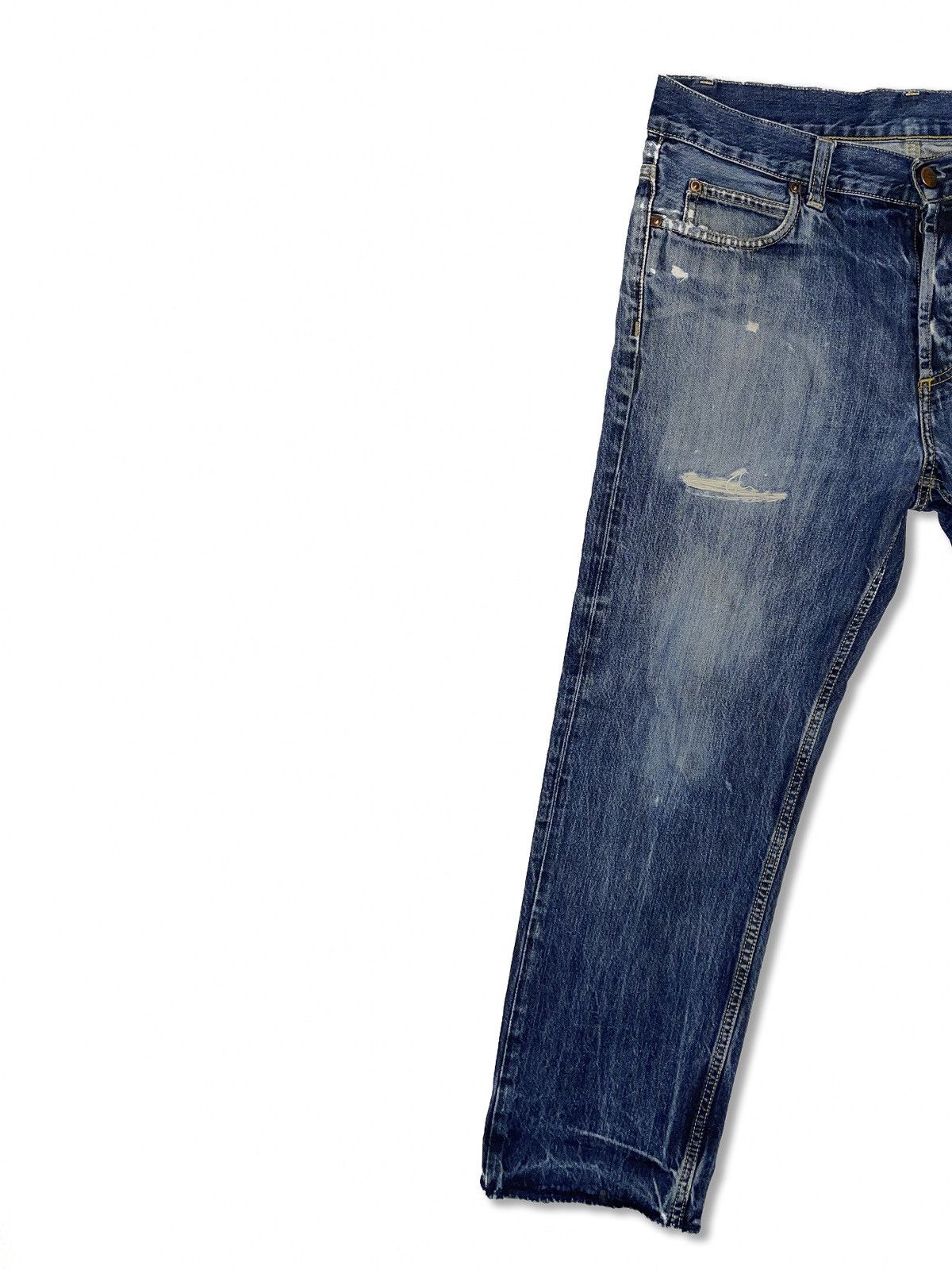 Carhartt 90s Vintage CARHARTT Denim Distressed Trucker Jeans GCS021 Size US 31 - 5 Thumbnail