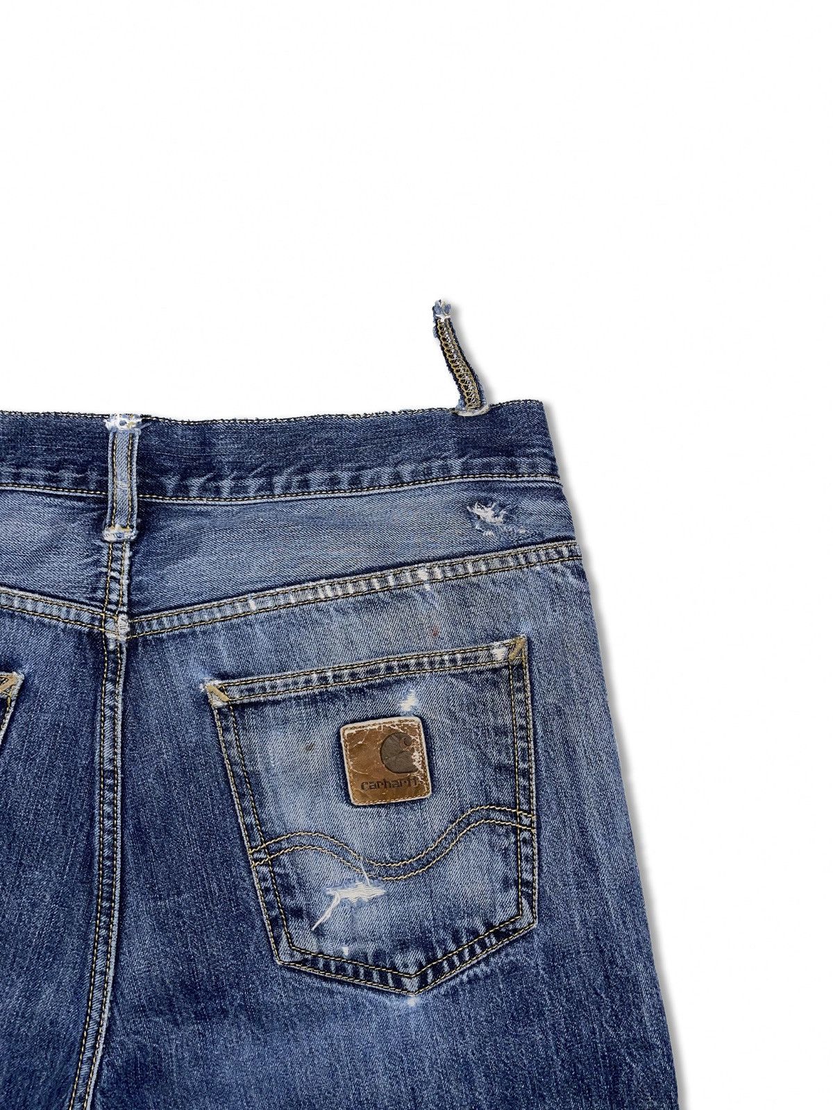 Carhartt 90s Vintage CARHARTT Denim Distressed Trucker Jeans GCS021 Size US 31 - 9 Thumbnail