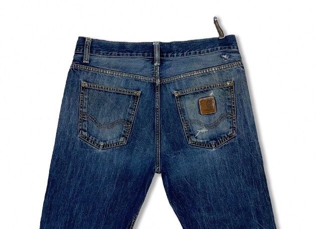 Carhartt 90s Vintage CARHARTT Denim Distressed Trucker Jeans GCS021 Size US 31 - 2 Thumbnail