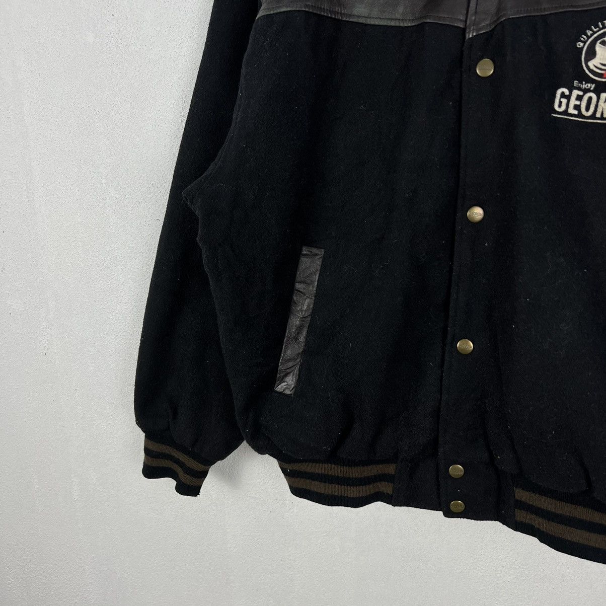 Japanese Brand VINTAGE GEORGIA VARSITY JACKET LEATHER HANDLING BIG LOGO Size US M / EU 48-50 / 2 - 3 Thumbnail