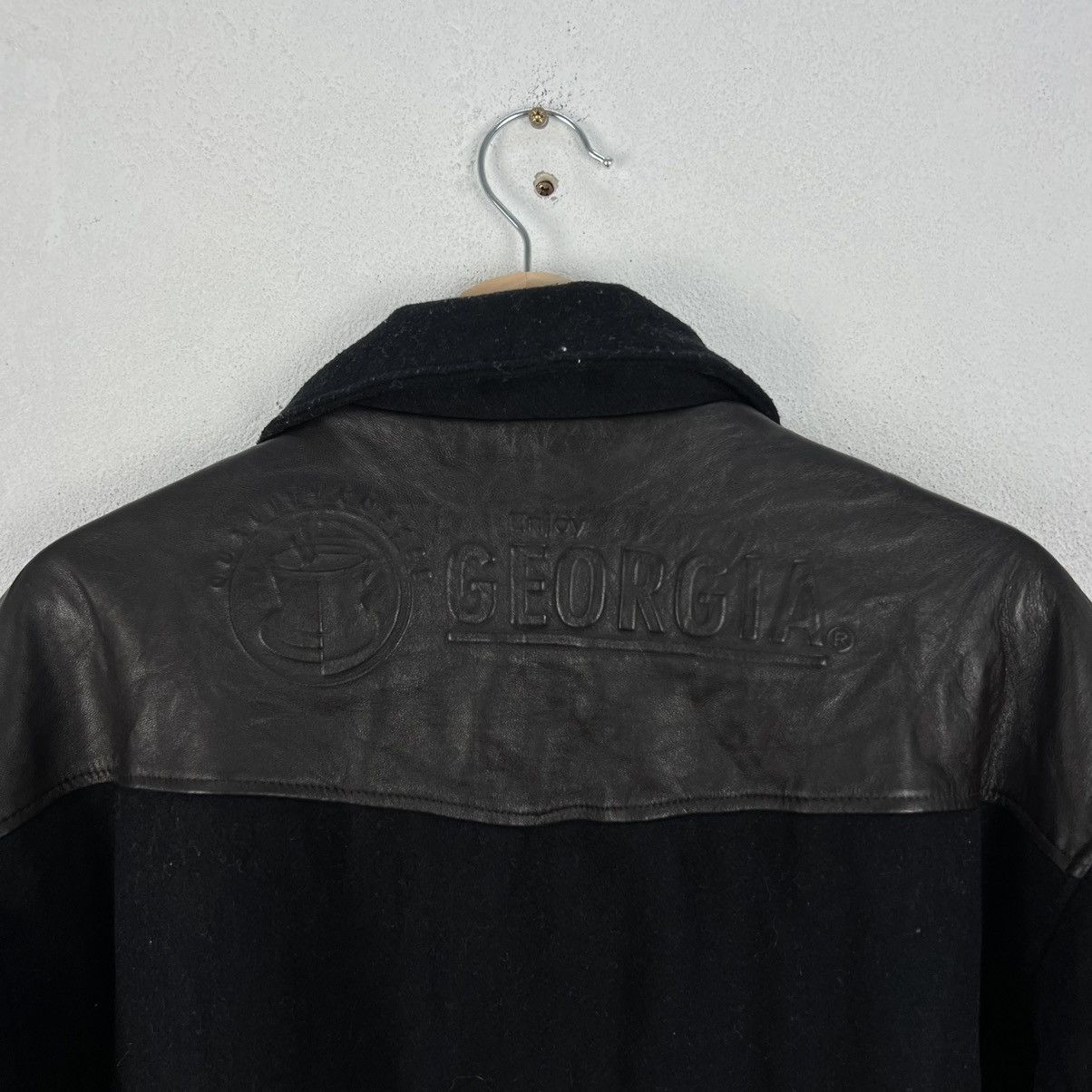 Japanese Brand VINTAGE GEORGIA VARSITY JACKET LEATHER HANDLING BIG LOGO Size US M / EU 48-50 / 2 - 11 Thumbnail