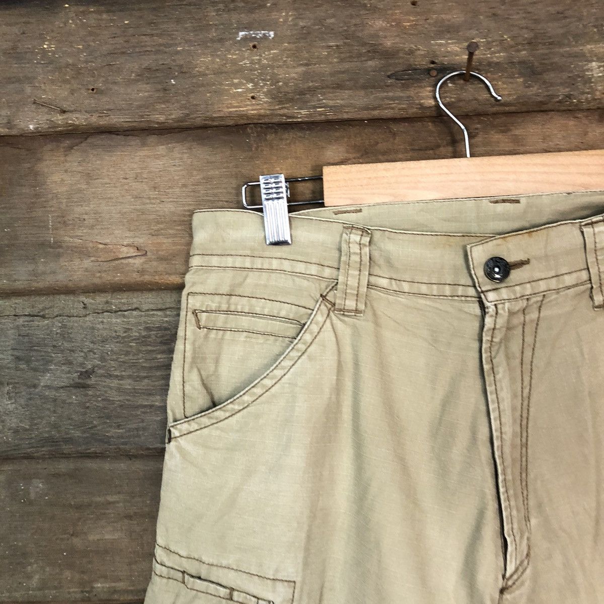 Japanese Brand × Vintage Vice Untited Brown tactical cargo pants #5693 Size US 31 - 4 Thumbnail