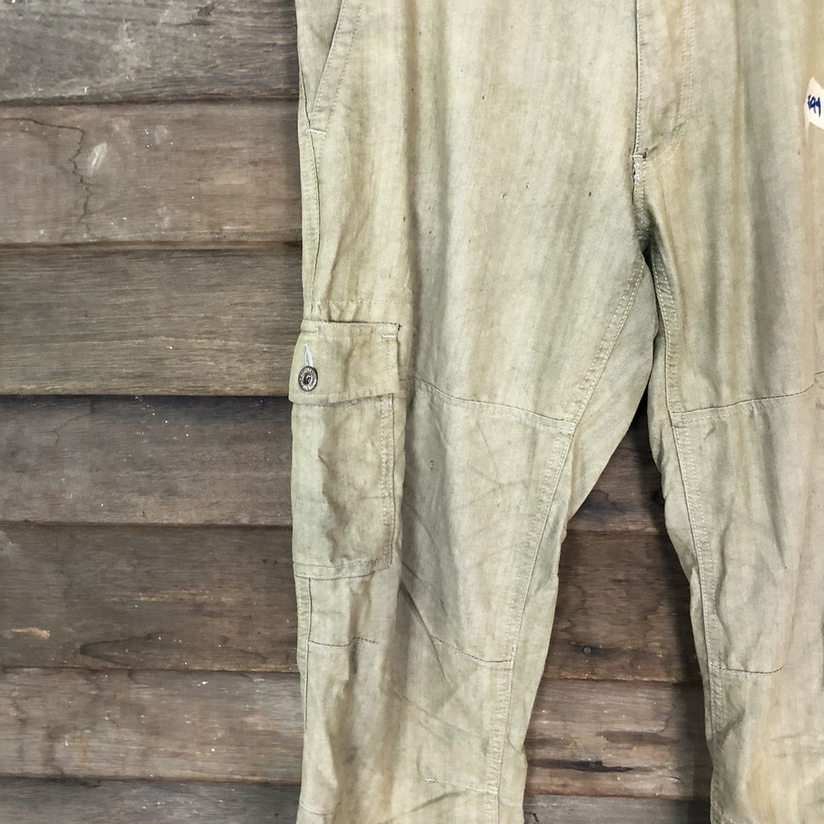 Japanese Brand × Vintage Dogman Brown faded multi pocket tactical Cargo Pants #5694 Size US 33 - 6 Thumbnail
