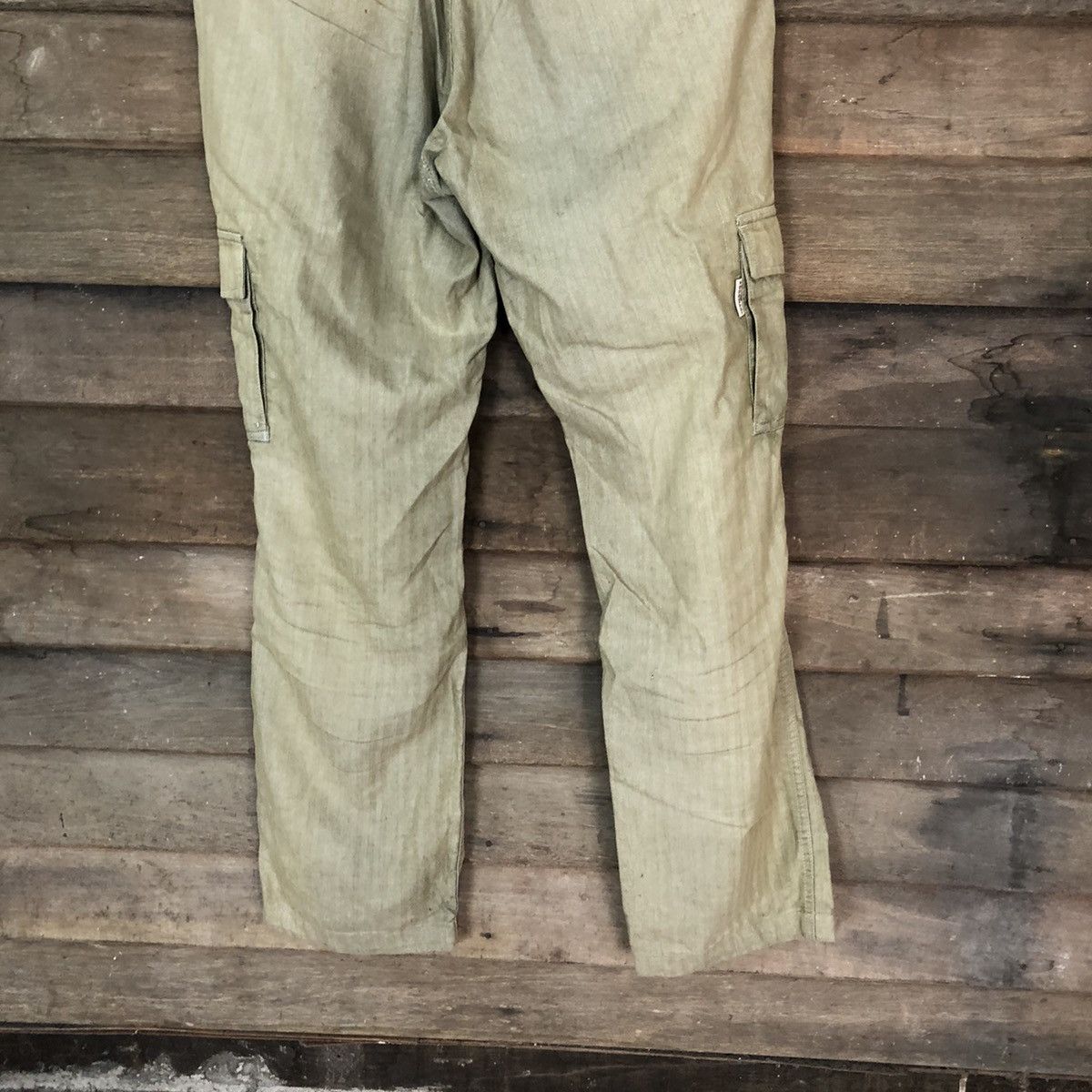 Japanese Brand × Vintage Dogman Brown faded multi pocket tactical Cargo Pants #5694 Size US 33 - 13 Thumbnail