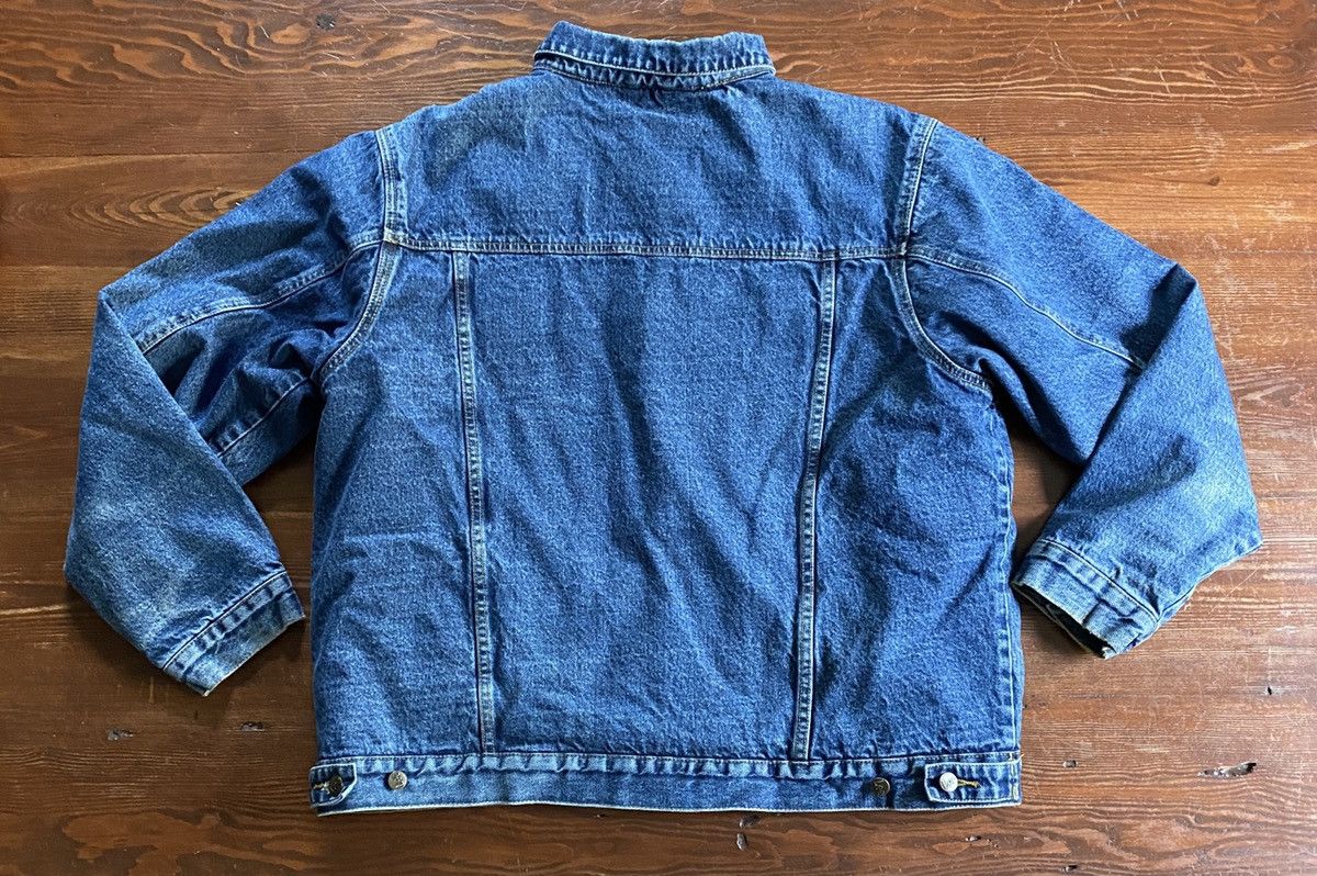Vintage Vintage 90’s Lee Deep Pile Fleece Lined Denim Jean Jacket Size US XL / EU 56 / 4 - 20 Thumbnail