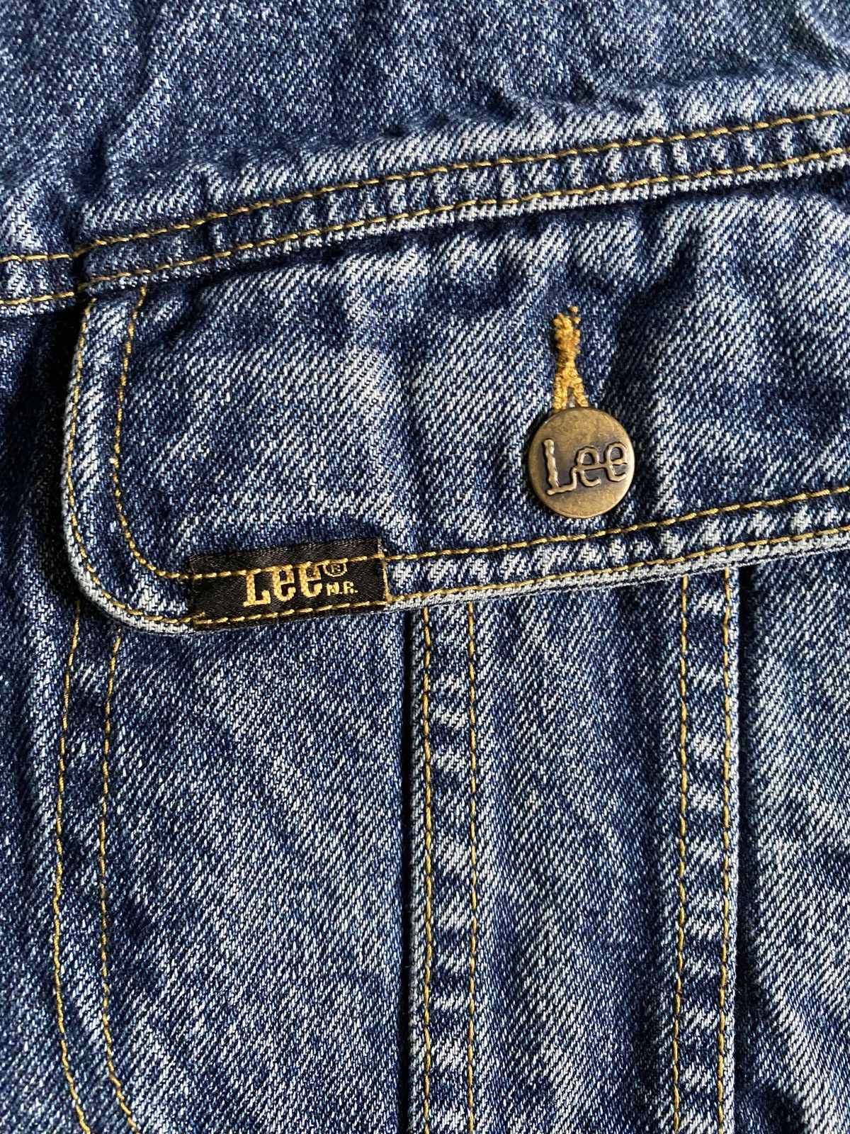 Vintage Vintage 90’s Lee Deep Pile Fleece Lined Denim Jean Jacket Size US XL / EU 56 / 4 - 4 Thumbnail