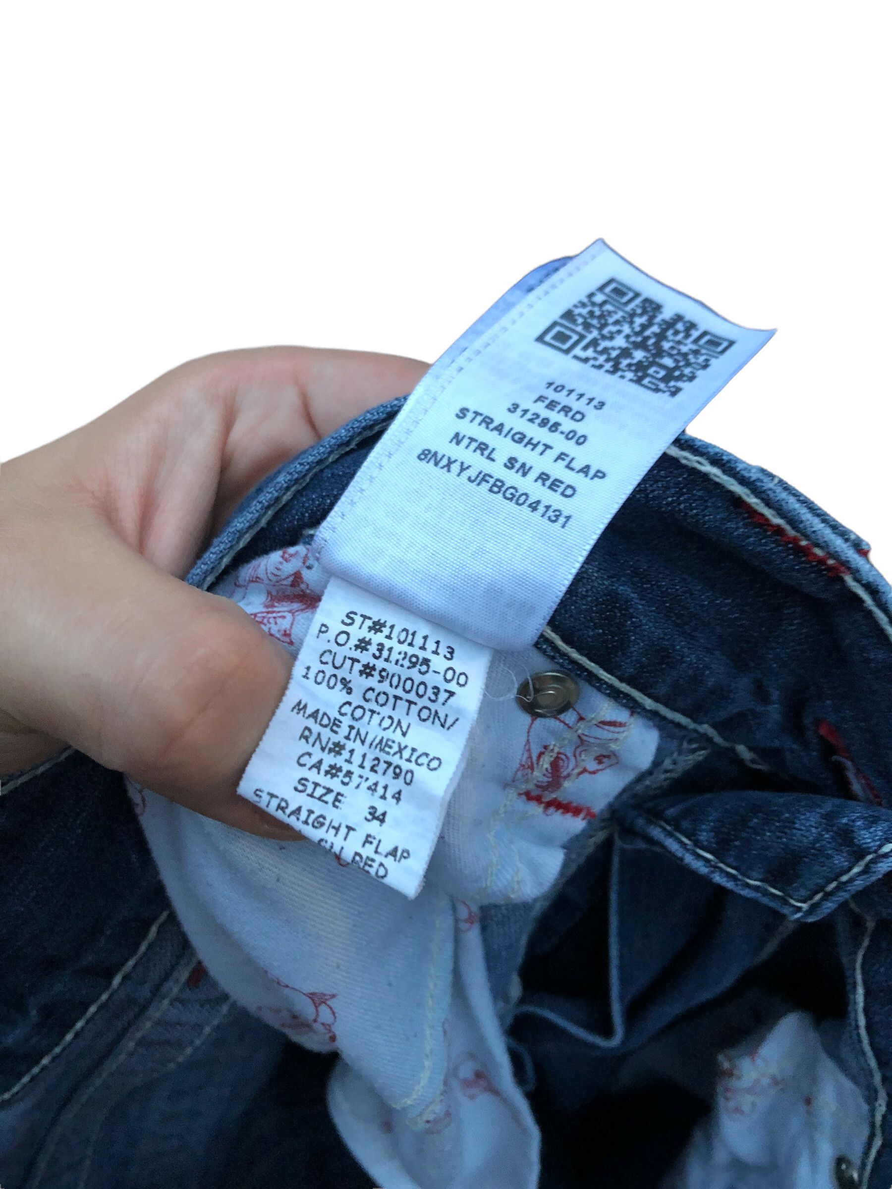 True Religion × Vintage Vintage True Religion Jeans Size 34 STRAIGHT FLAP RED Size US 34 / EU 50 - 5 Thumbnail