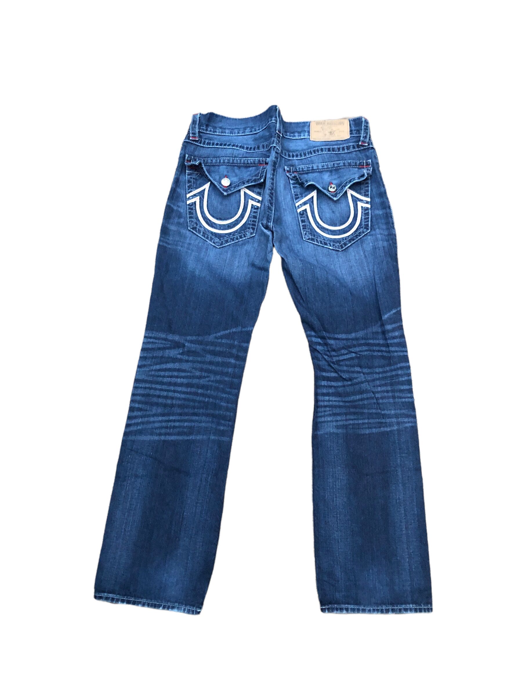 True Religion × Vintage Vintage True Religion Jeans Size 34 STRAIGHT FLAP RED Size US 34 / EU 50 - 3 Thumbnail
