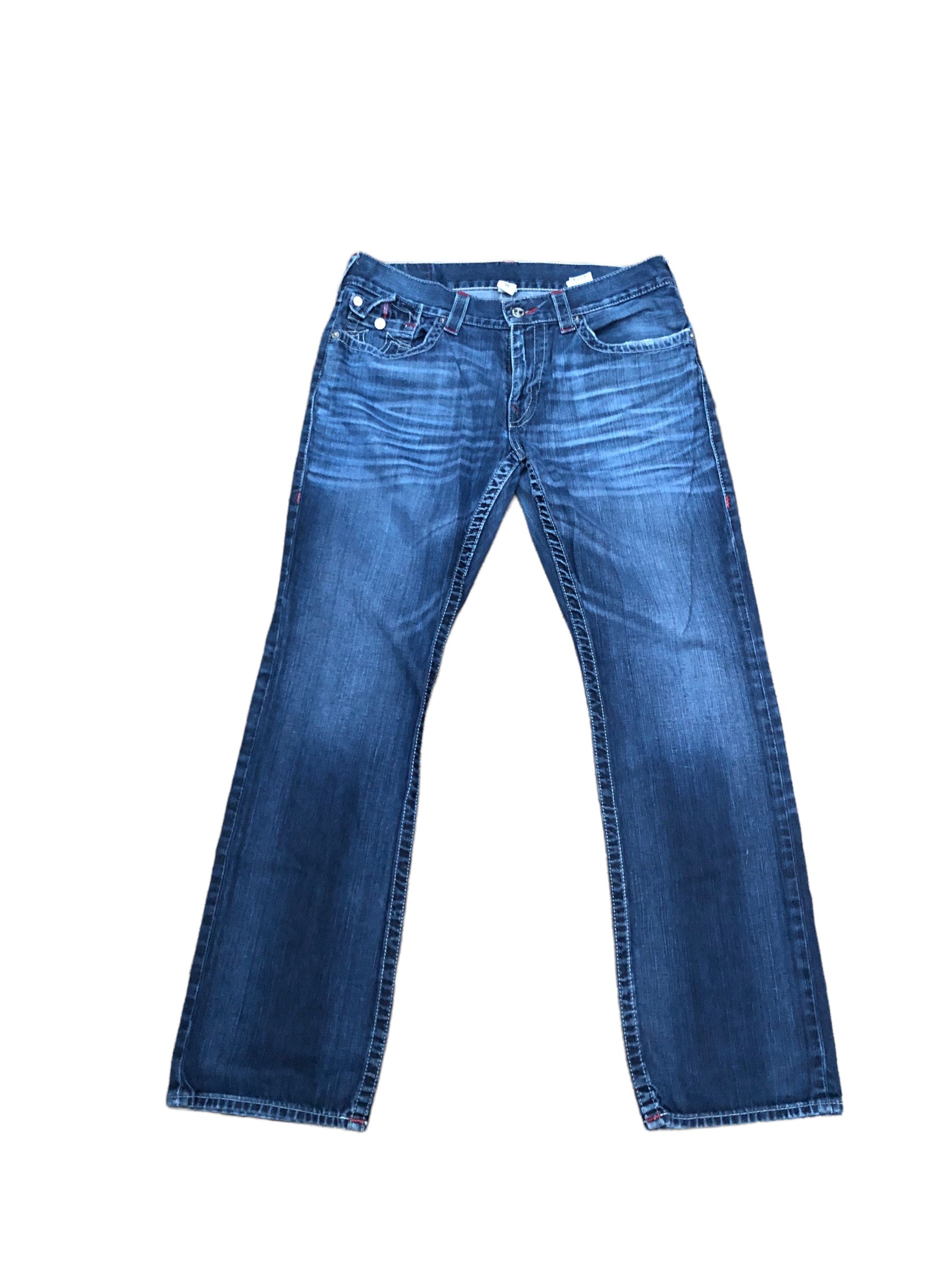 True Religion × Vintage Vintage True Religion Jeans Size 34 STRAIGHT FLAP RED Size US 34 / EU 50 - 4 Thumbnail