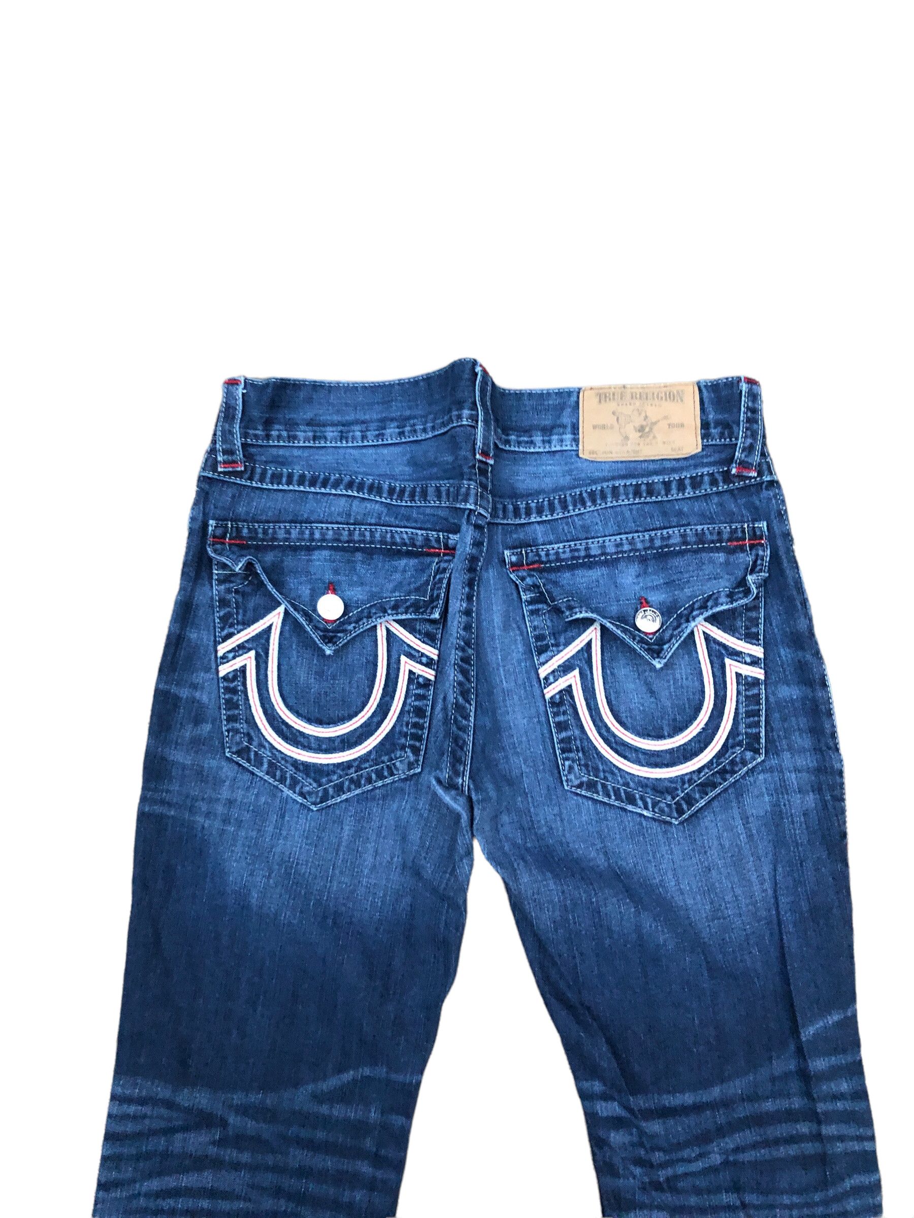 True Religion × Vintage Vintage True Religion Jeans Size 34 STRAIGHT FLAP RED Size US 34 / EU 50 - 2 Thumbnail