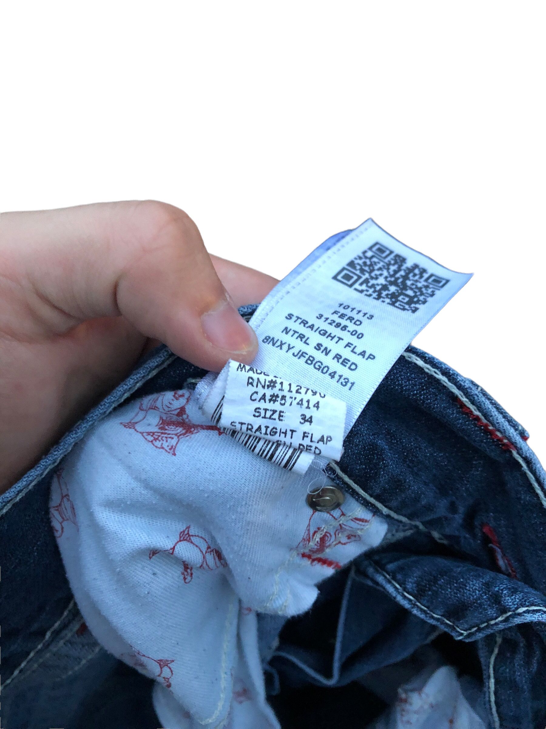 True Religion × Vintage Vintage True Religion Jeans Size 34 STRAIGHT FLAP RED Size US 34 / EU 50 - 10 Thumbnail