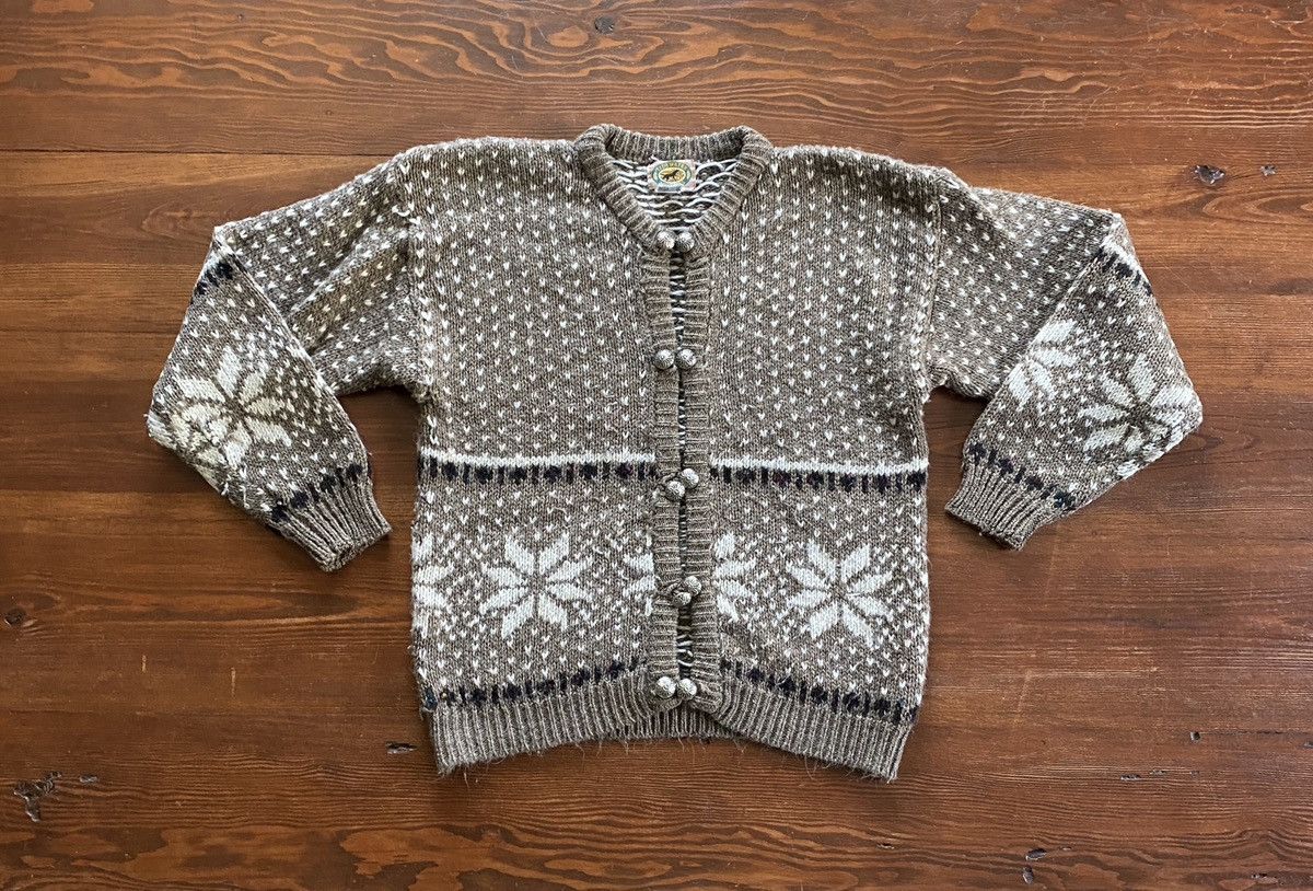 Vintage Vintage 80’s Tidewater Traders Winter Knit Cardigan Sweater Size M / US 6-8 / IT 42-44 - 2 Thumbnail