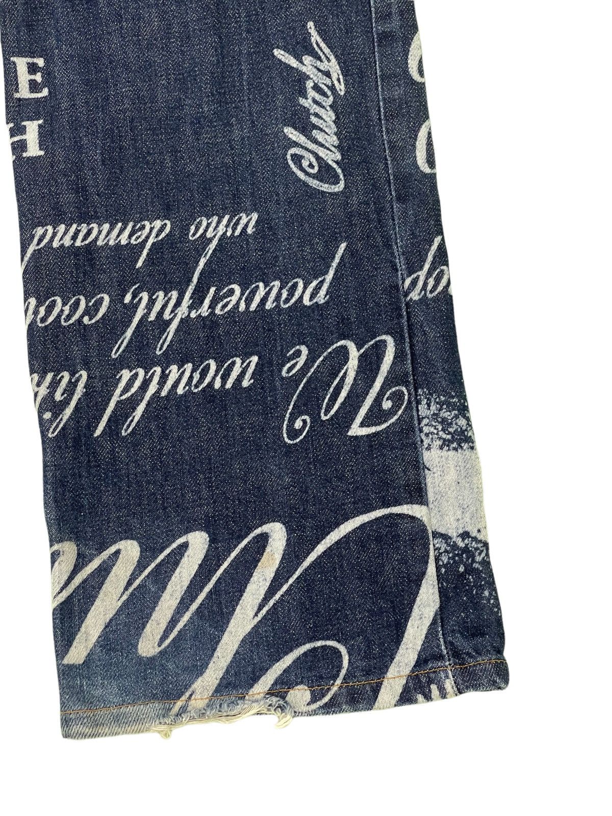 Japanese Brand Fullprinted Jeans Clutch Made in Japan Low Rise Slim 1🟦1 Size US 29 - 12 Thumbnail