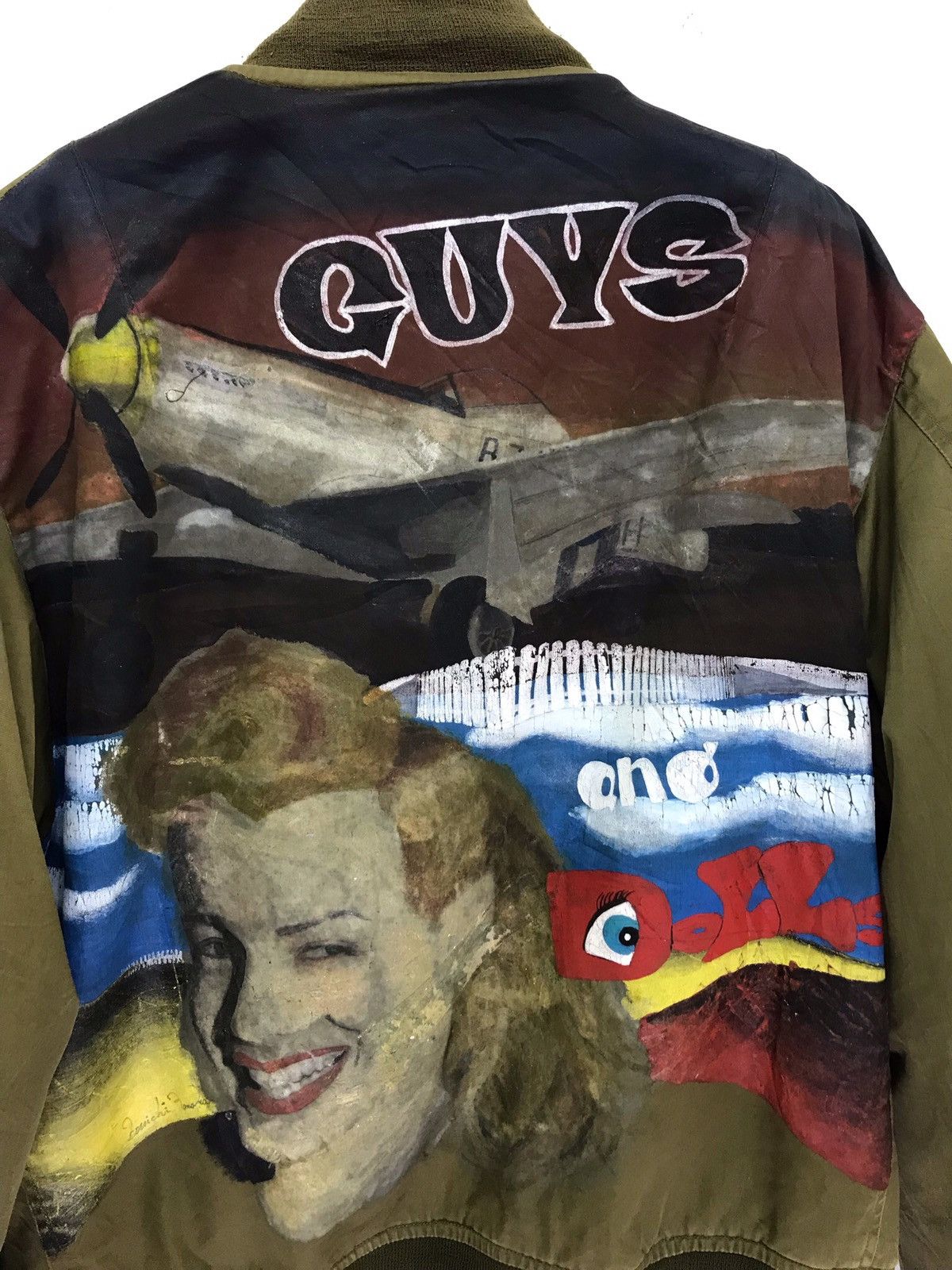 Buzz Rickson's × Vintage 🛩Buzz Rickson’s B15a Bomber Jacket Custom Handpainted Size US M / EU 48-50 / 2 - 2 Thumbnail
