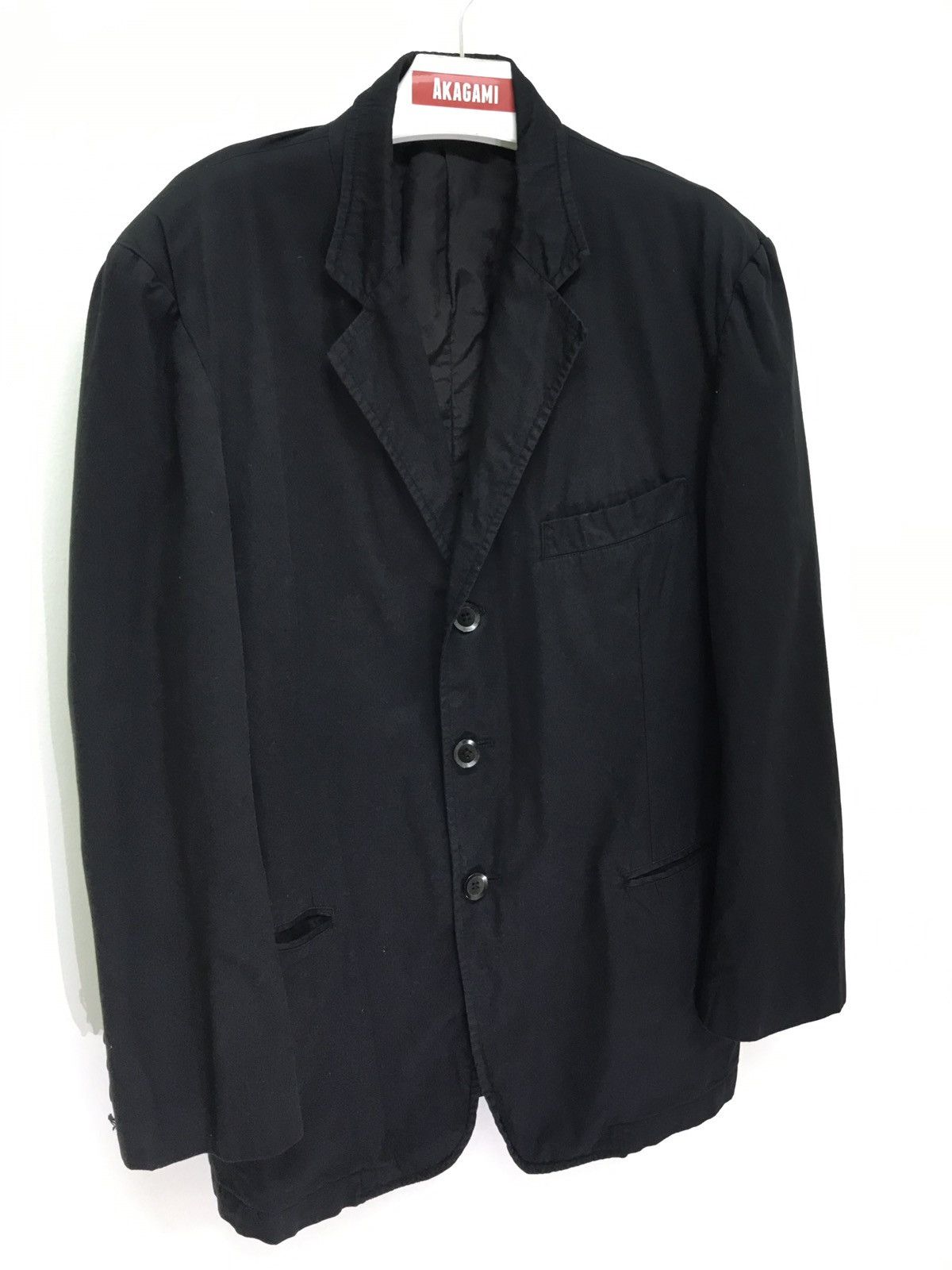 Yohji Yamamoto Y’s For Men Black Cotton Casual Blazer 6🟩1 Size US M / EU 48-50 / 2 - 2 Thumbnail