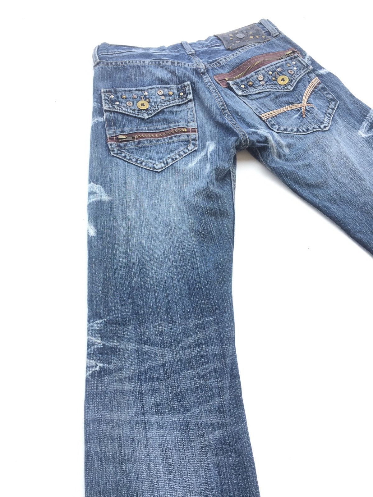 If Six Was Nine × Japanese Brand × Tornado Mart Japan Anti-Label Jeans Like Takahiromiyashita Scratch Fire Size US 30 / EU 46 - 5 Thumbnail