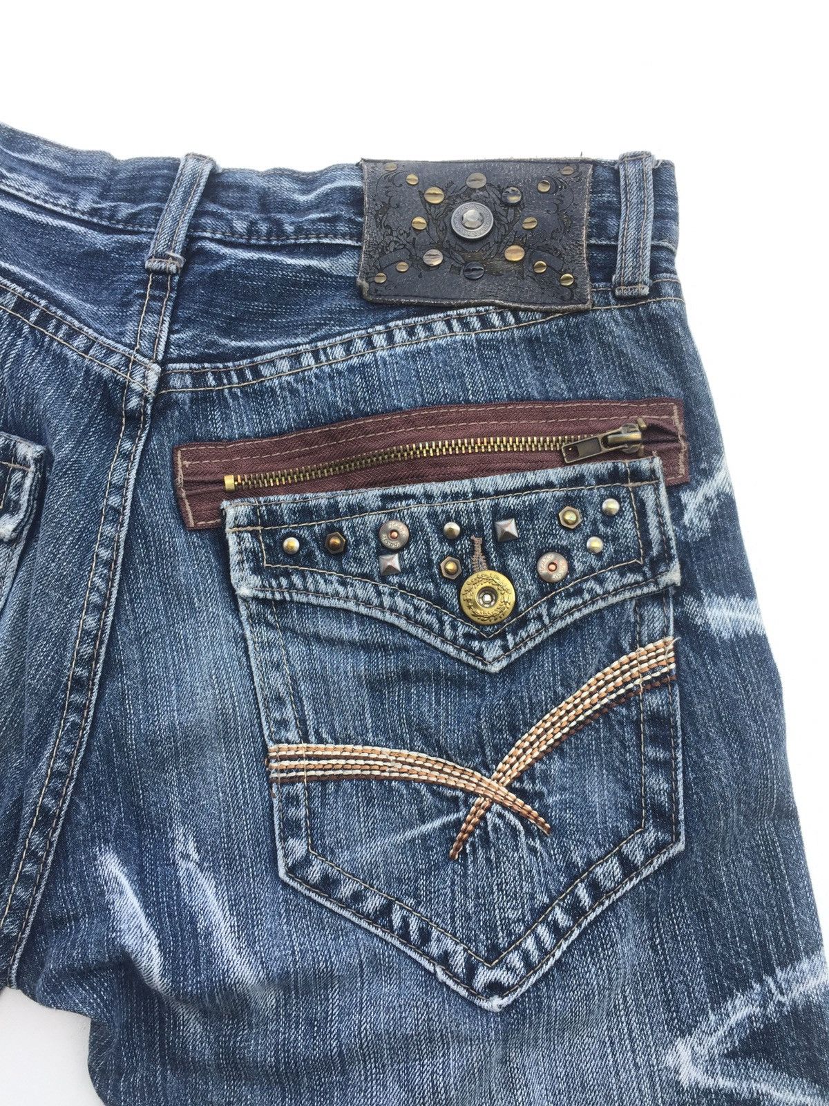 If Six Was Nine × Japanese Brand × Tornado Mart Japan Anti-Label Jeans Like Takahiromiyashita Scratch Fire Size US 30 / EU 46 - 8 Thumbnail