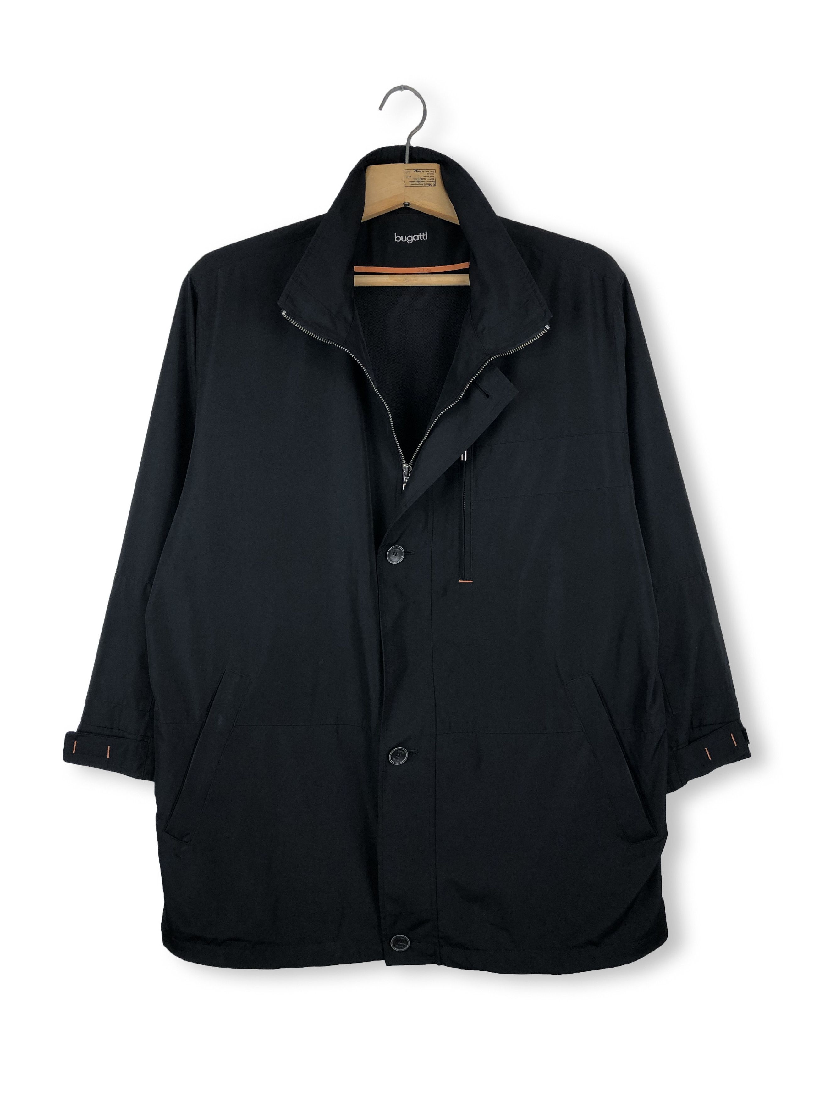 Bugatti Vintage BUGATTI Black Nylon Parka Jacket M64 Size US XXL / EU 58 / 5 - 6 Thumbnail