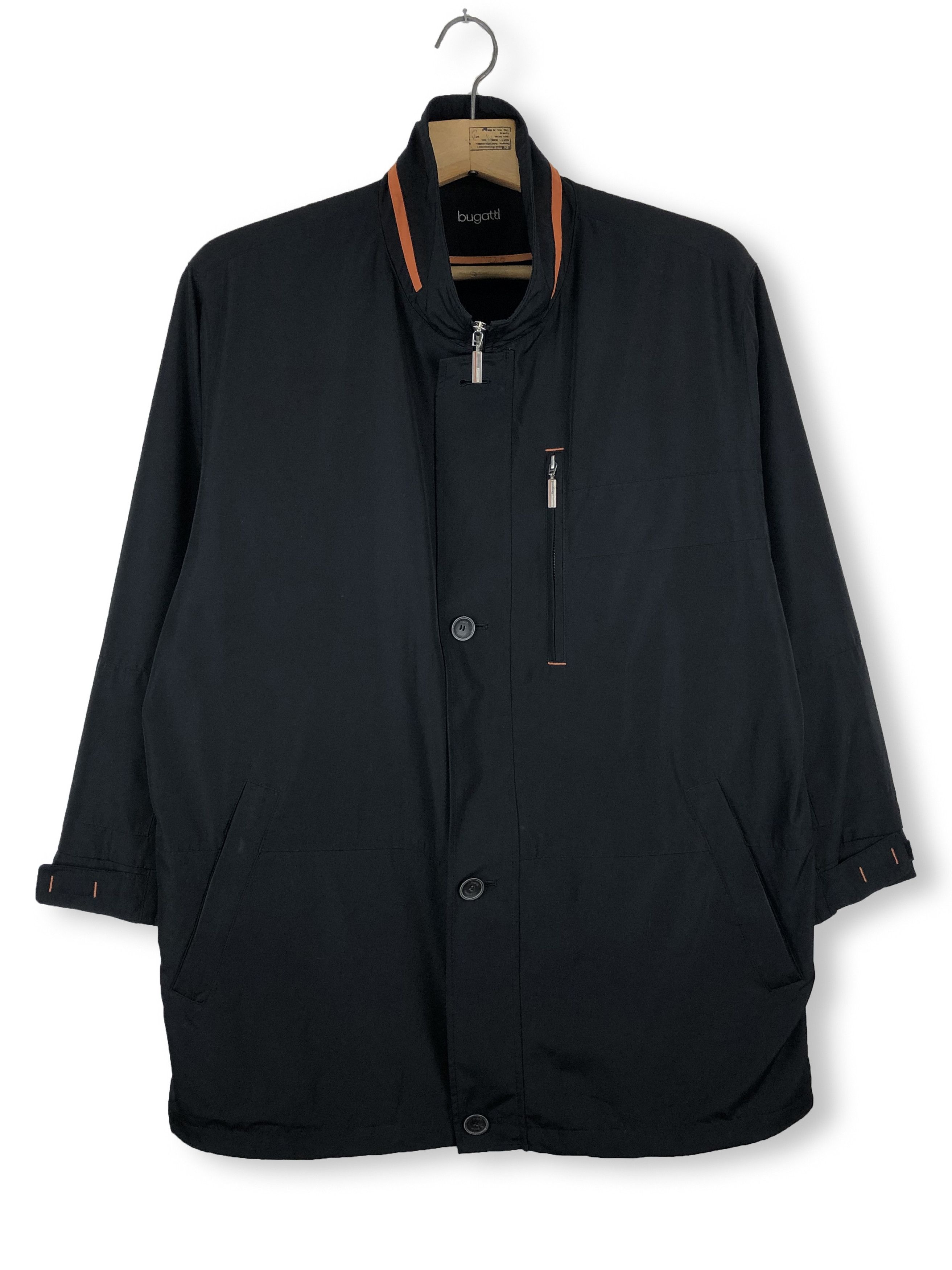 Bugatti Vintage BUGATTI Black Nylon Parka Jacket M64 Size US XXL / EU 58 / 5 - 1 Thumbnail