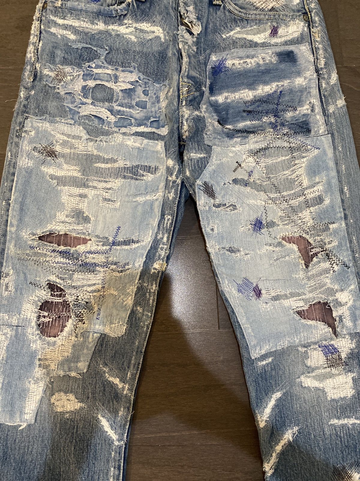 Kapital × Kapital Kountry Kapital 14oz Monkey Cisco Crash Denim Size US 30 / EU 46 - 2 Thumbnail
