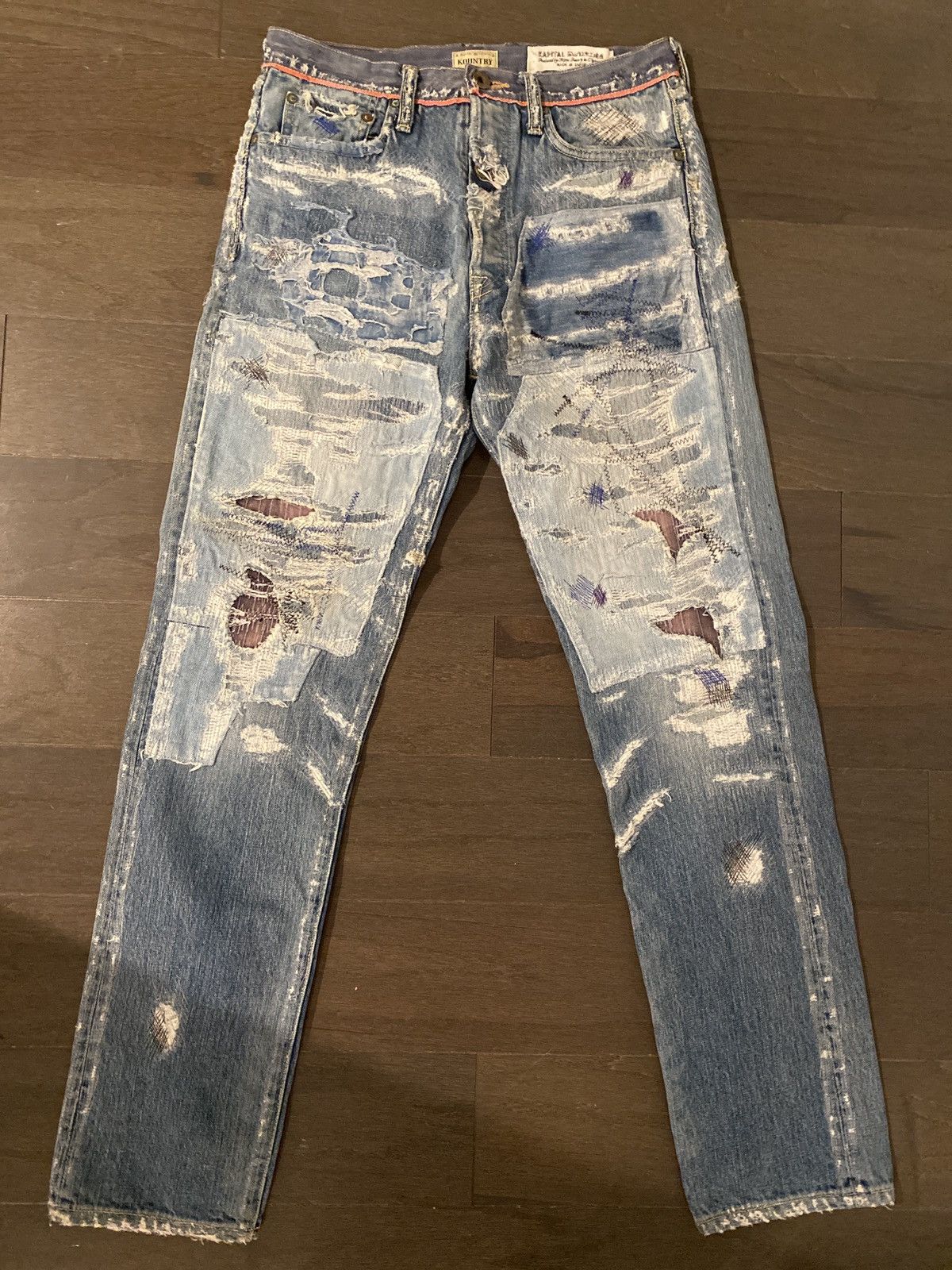 Kapital × Kapital Kountry Kapital 14oz Monkey Cisco Crash Denim Size US 30 / EU 46 - 1 Thumbnail