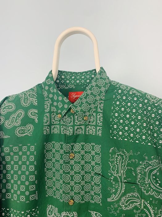 Supreme Paisley Grid Button Down Shirt Medium Supreme | Grailed