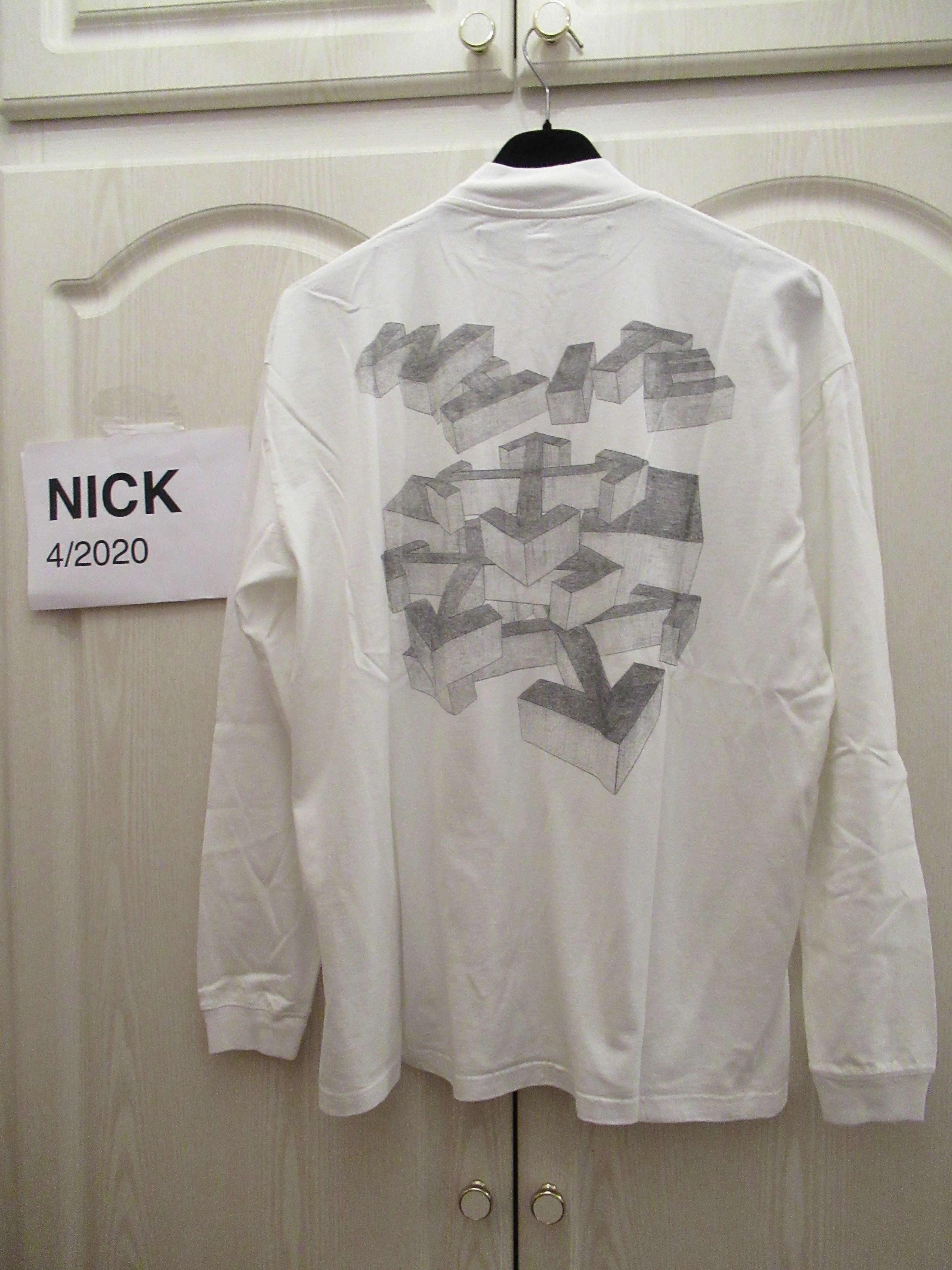 Off White Long Sleeve Sketch Arrows White Virgil XXS