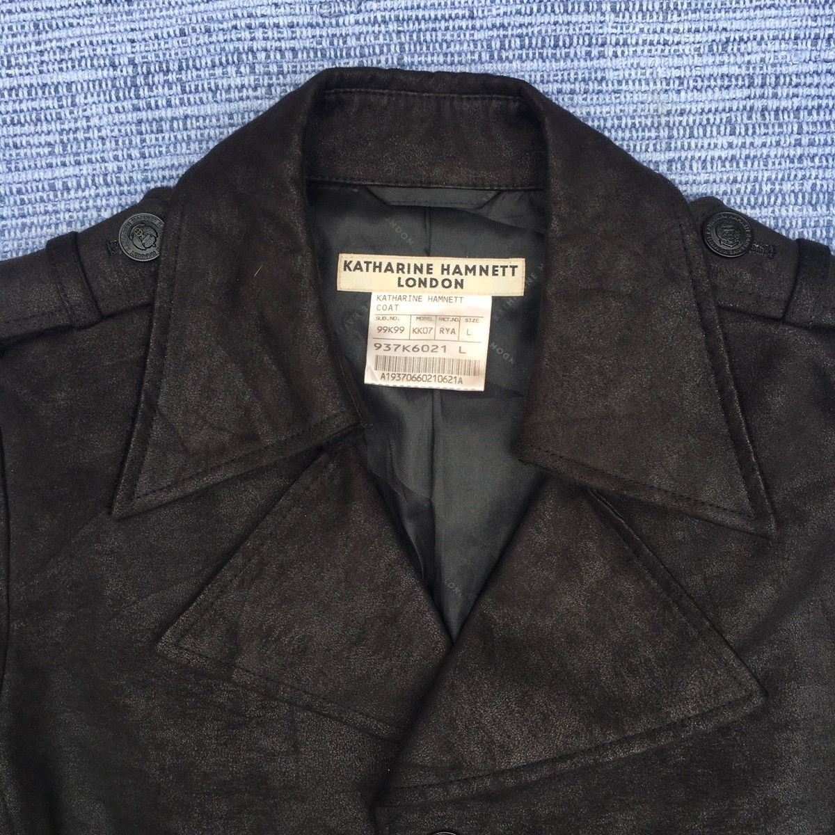 Katharine Hamnett London black coat Size US L / EU 52-54 / 3 - 2 Thumbnail
