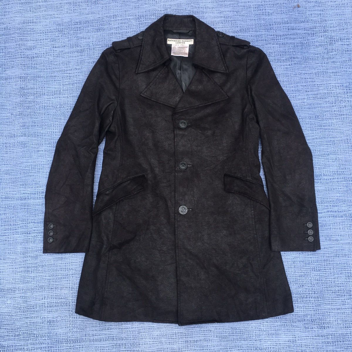 Katharine Hamnett London black coat Size US L / EU 52-54 / 3 - 1 Thumbnail