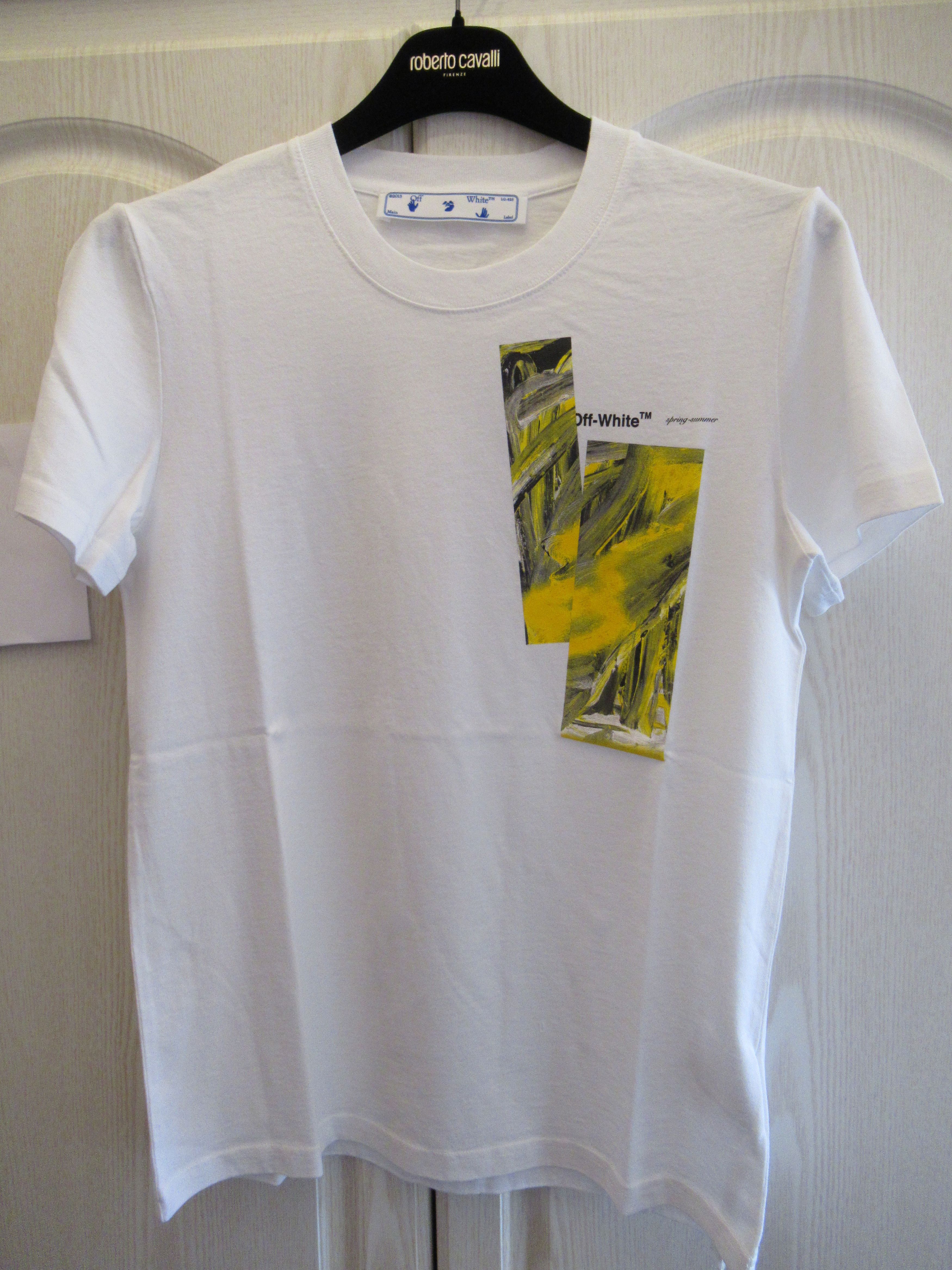 image of Off White Art Paint Print Yellow Virgil Xs, Men's