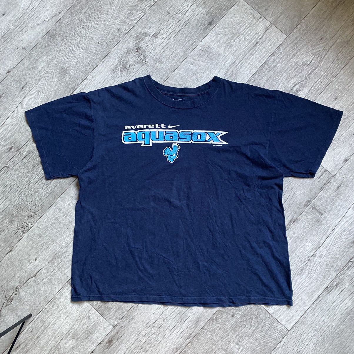 Nike NIKE Y2K CENTRE SWOOSH EVERETT AQUASOX MILB T SHIRT Size US XL / EU 56 / 4 - 1 Thumbnail