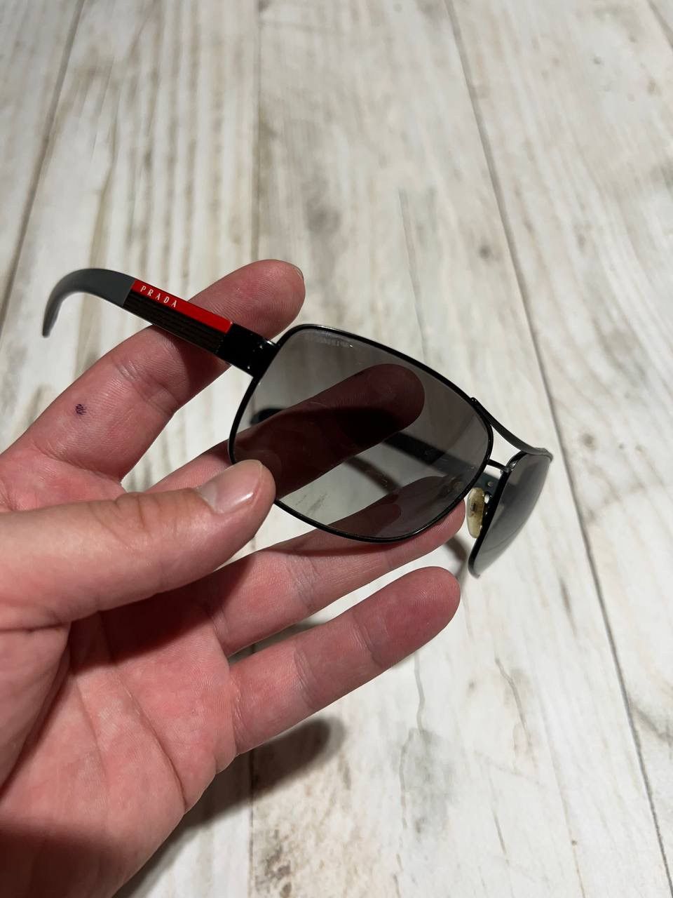 image of Prada Sport Sunglasses Linea Rossa Logo Polarized Sps 541 in Grey, Men's