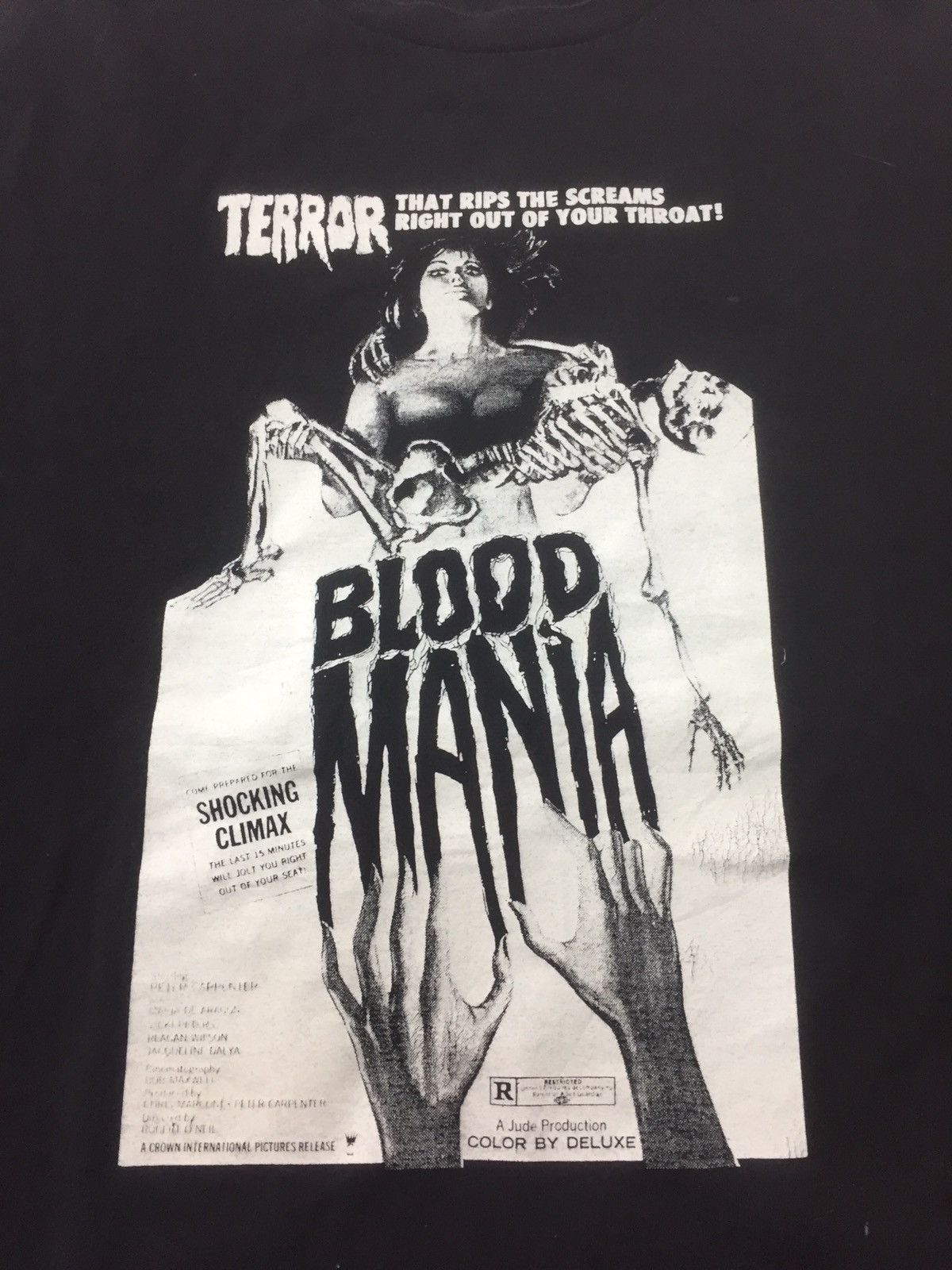 Vintage Blood mania horror movie teeee Size US XL / EU 56 / 4 - 5 Thumbnail